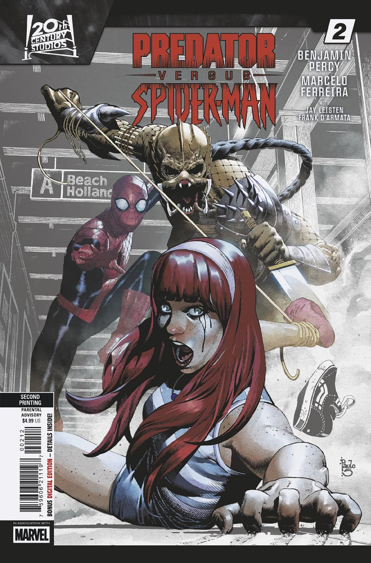 Predator vs. Spider-Man #2 Paulo Siqueira 2da variante de impresión