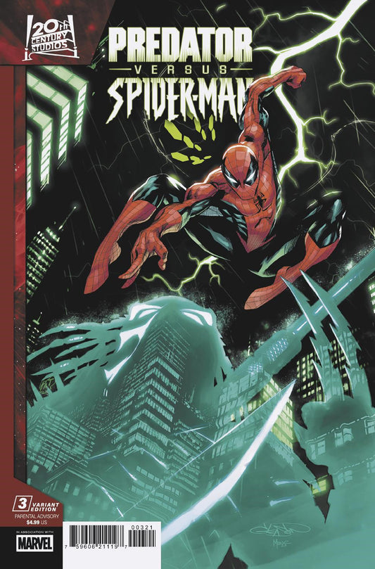 Depredador vs. Spider-Man #3 Variante de Patrick Gleason