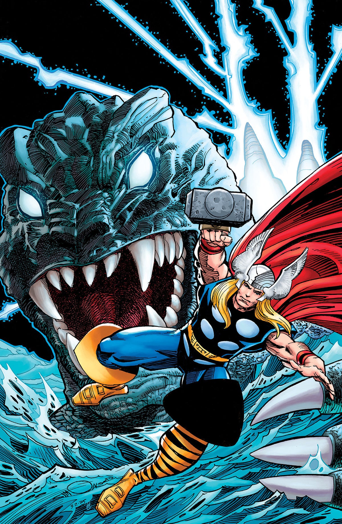 Godzilla vs. Thor #1 Walter Simonson Full Art Variant