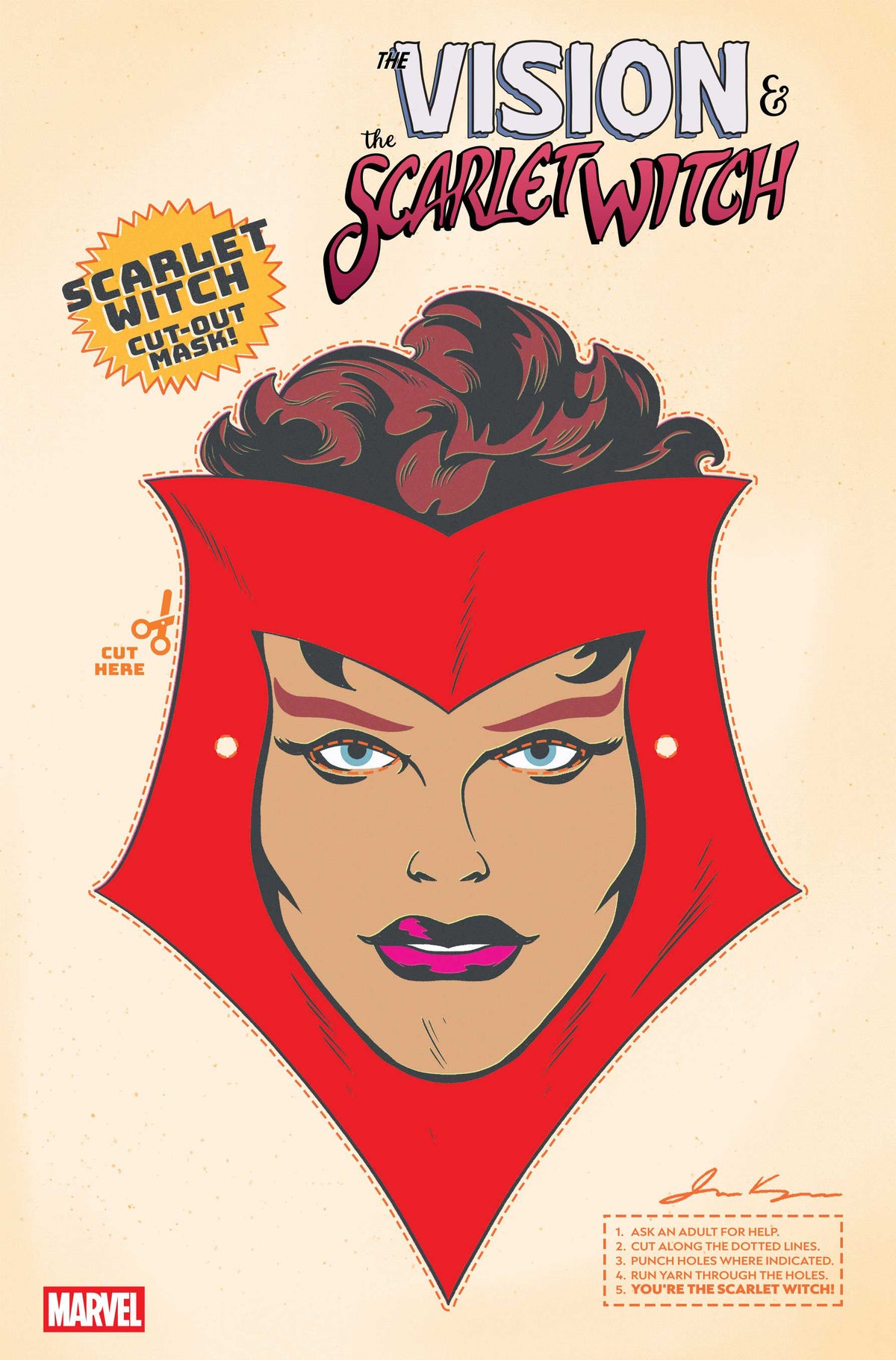 The Vision &amp; The Scarlet Witch #5 Retro Halloween Mask Variant