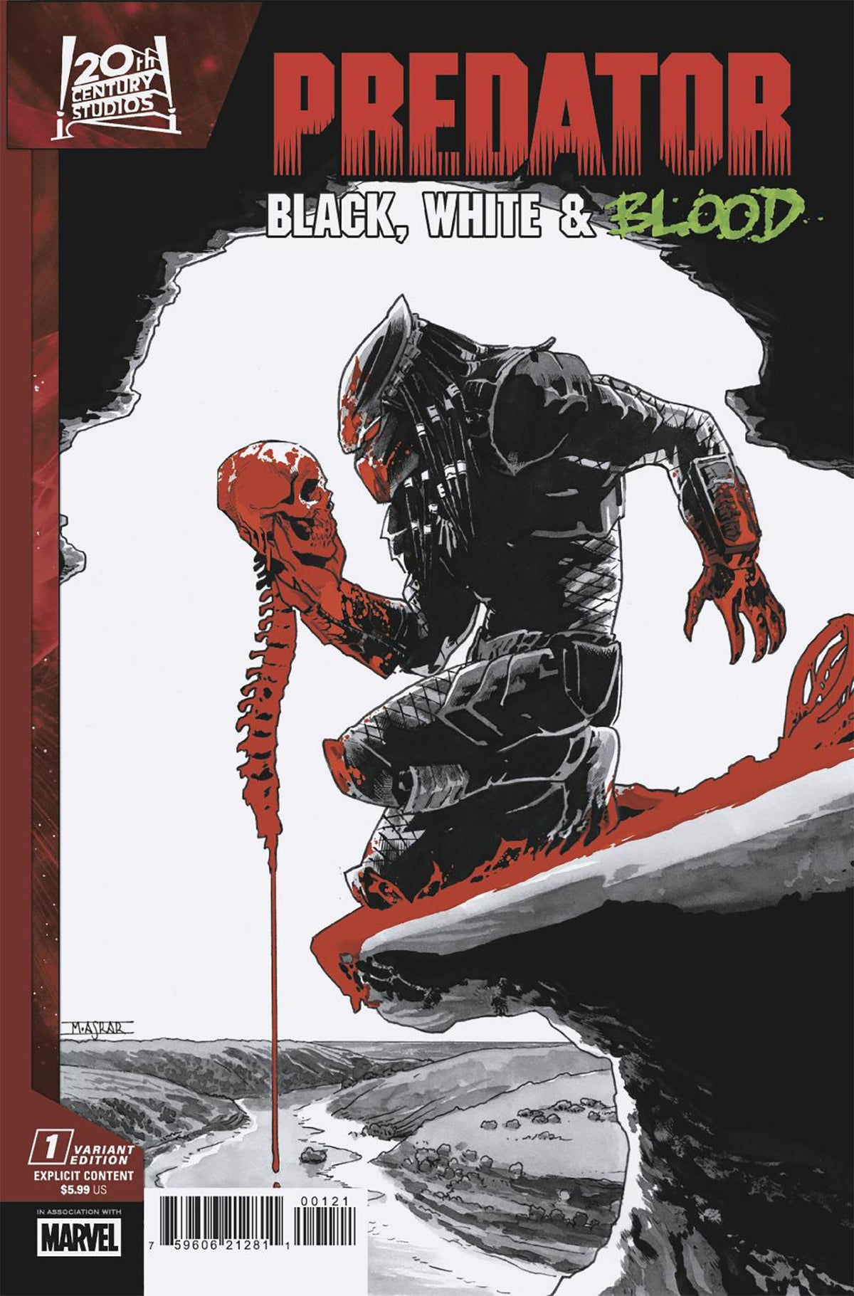 Predator: Black, White &amp; Blood #1 Mahmud Asrar Variant