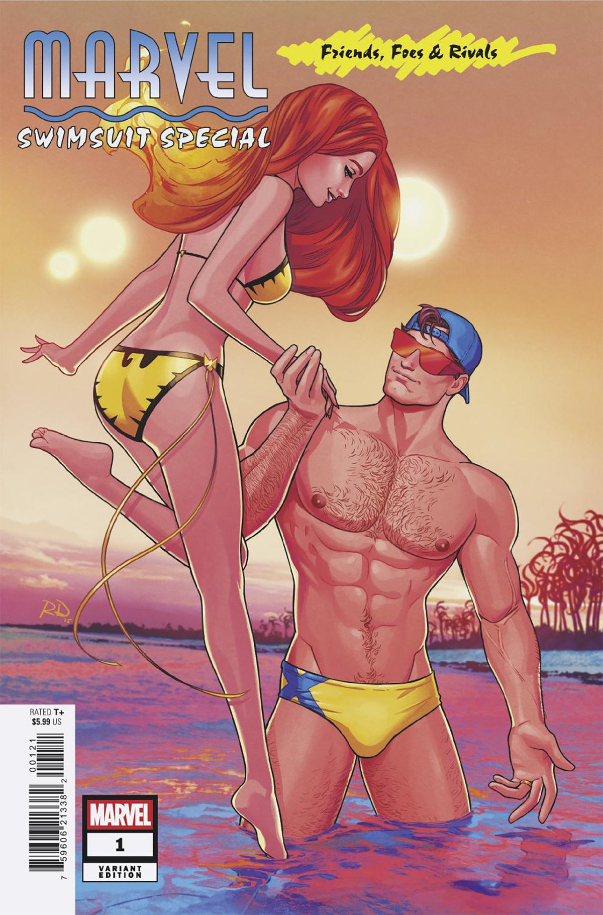 Traje de baño Marvel especial: Amigos, enemigos y rivales n.° 1, variante de Russell Dauterman