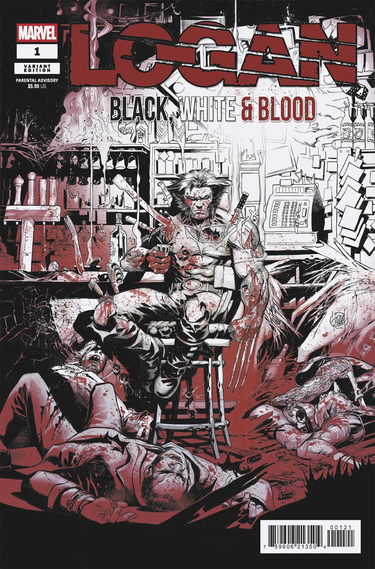 Logan: Blanco, Negro y Sangre #1 Variante de Adam Kubert