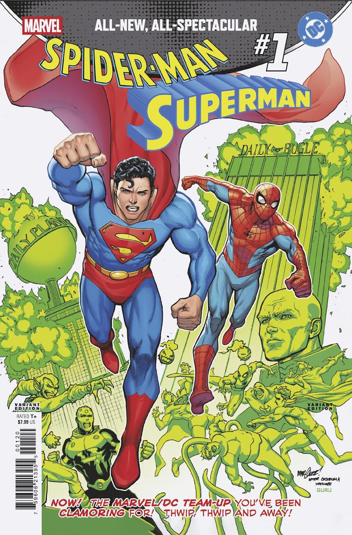 Marvel/DC: Spider-Man/Superman #1 Portada Homenaje de David Marquez