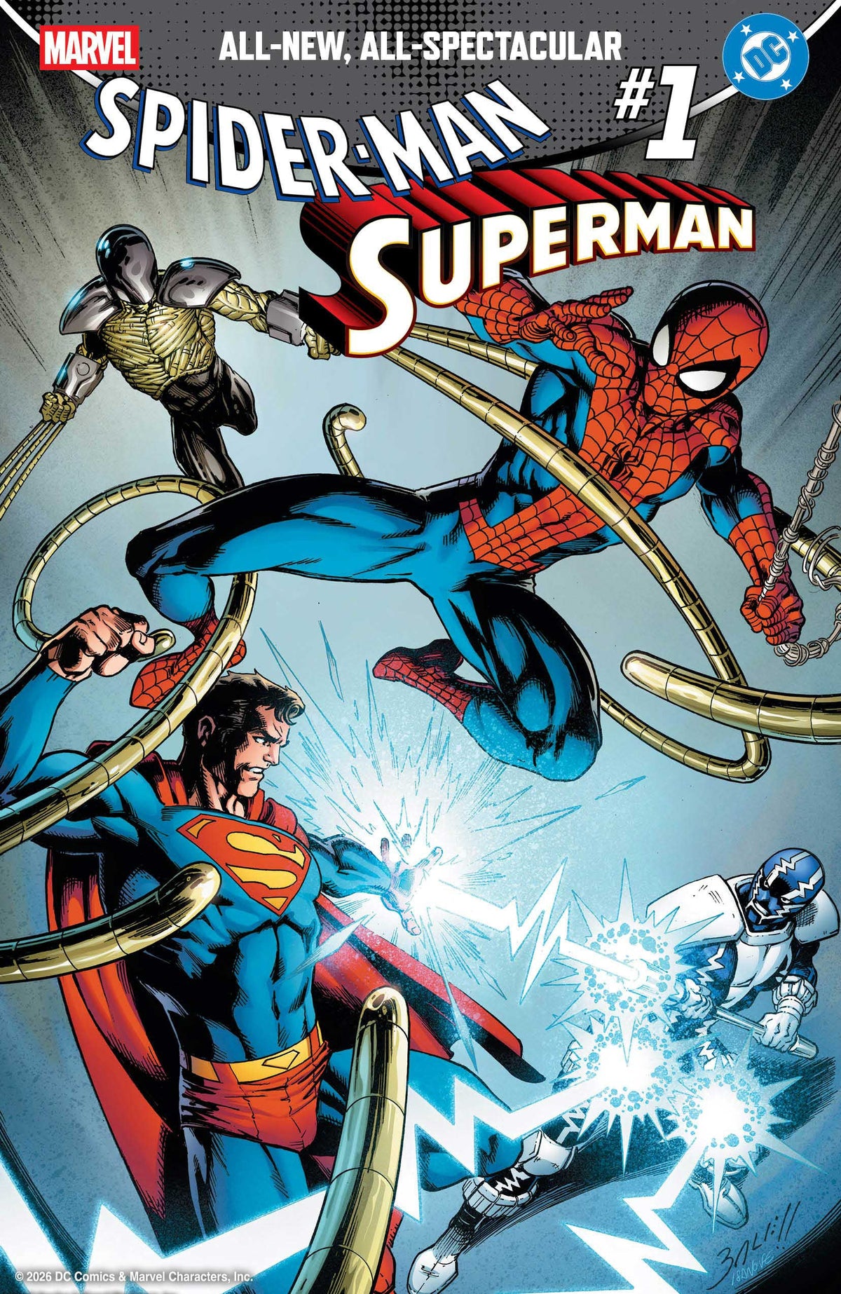Marvel/DC: Spider-Man/Superman #1 Variante Holográfica de Mark Bagley