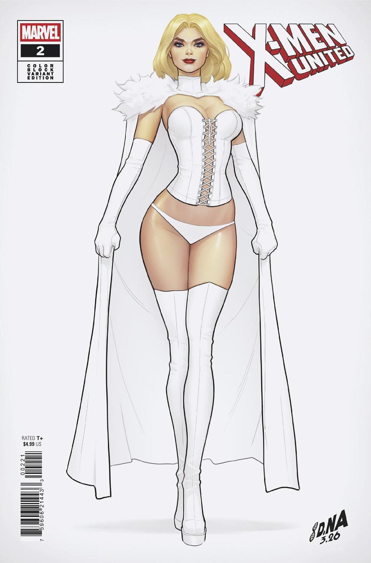 X-Men United n.º 2 David Nakayama Portada alternativa blanca Color Block