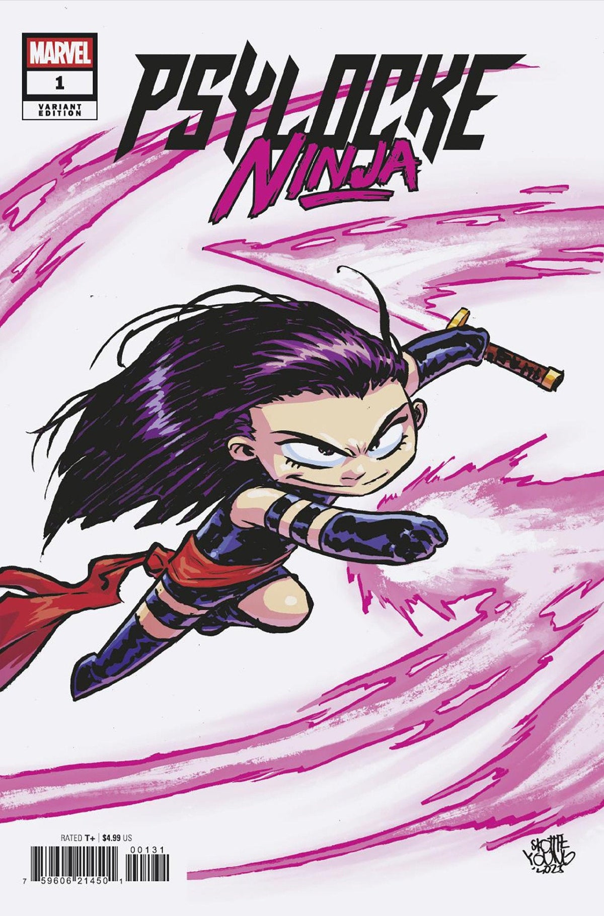 Psylocke: Ninja n.º 1, variante de Skottie Young