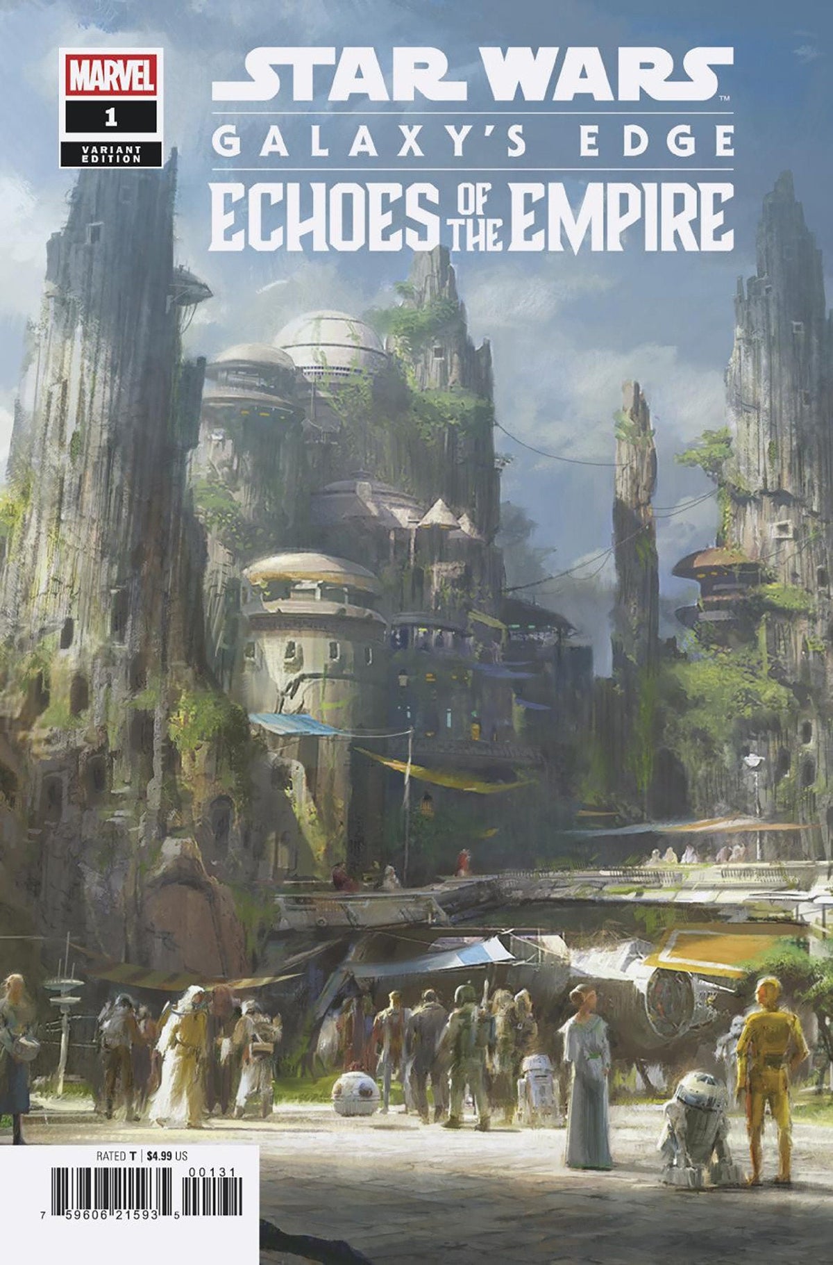 Star Wars: Galaxy's Edge Ecos del Imperio #1 Variante de arte conceptual de Erik Tiemens