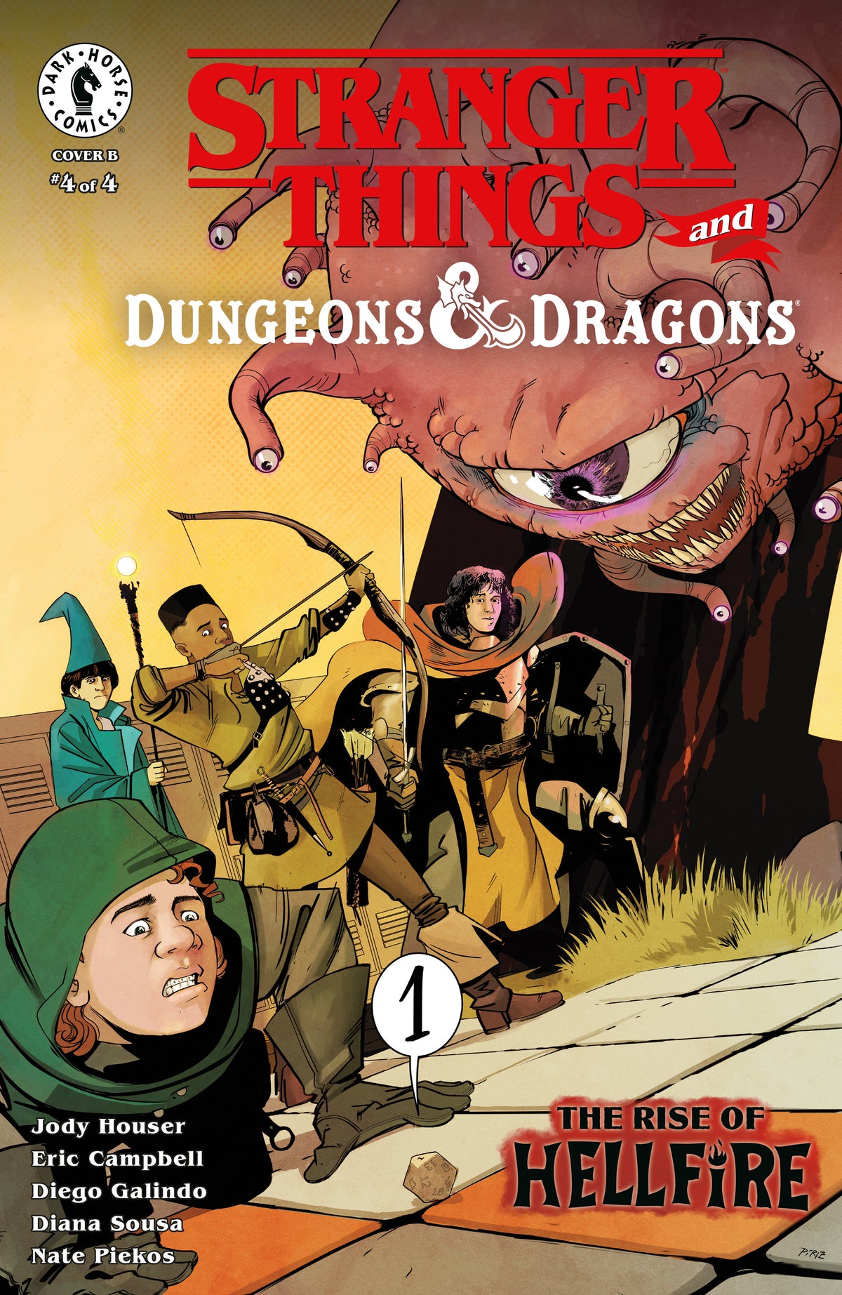Stranger Things Dungeons &amp;amp; Dragons Rise Of Hellfire #4 Portada B Piriz