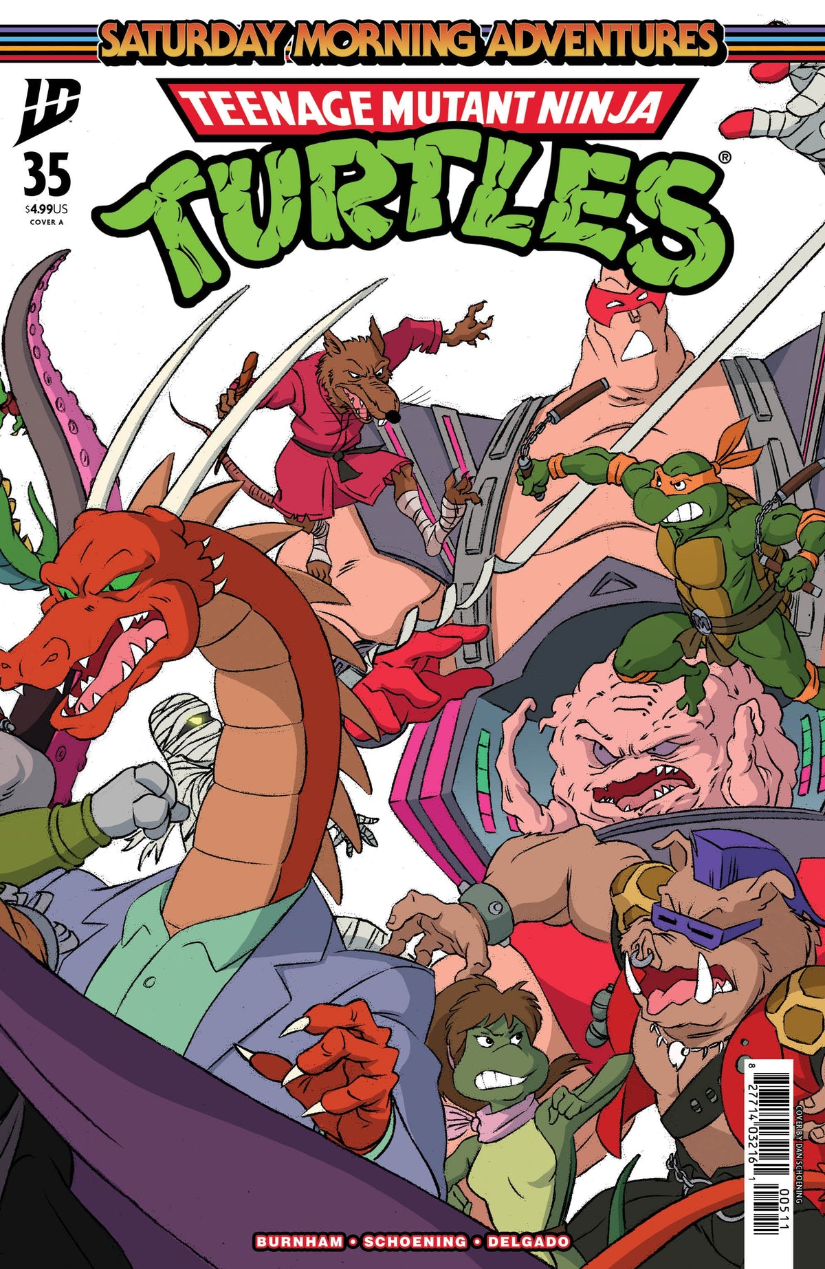 Tortugas Ninja Mutantes Adolescentes: Aventuras del Sábado por la Mañana #35 Portada A (Conjunto de portadas conectables de Schoening)