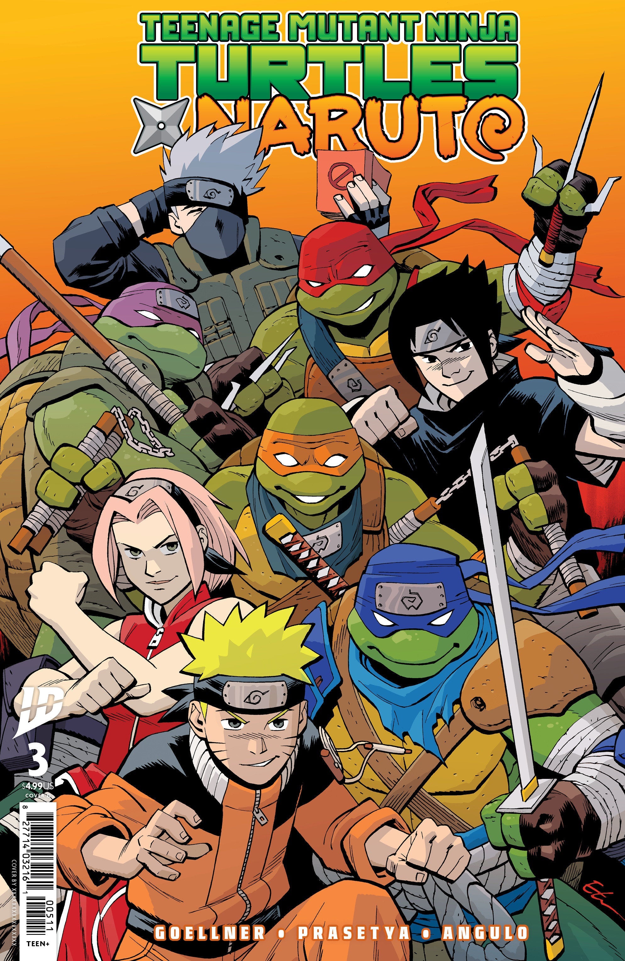 Teenage Mutant Ninja Turtles X Naruto #3 Variant D (Young) - Dad's