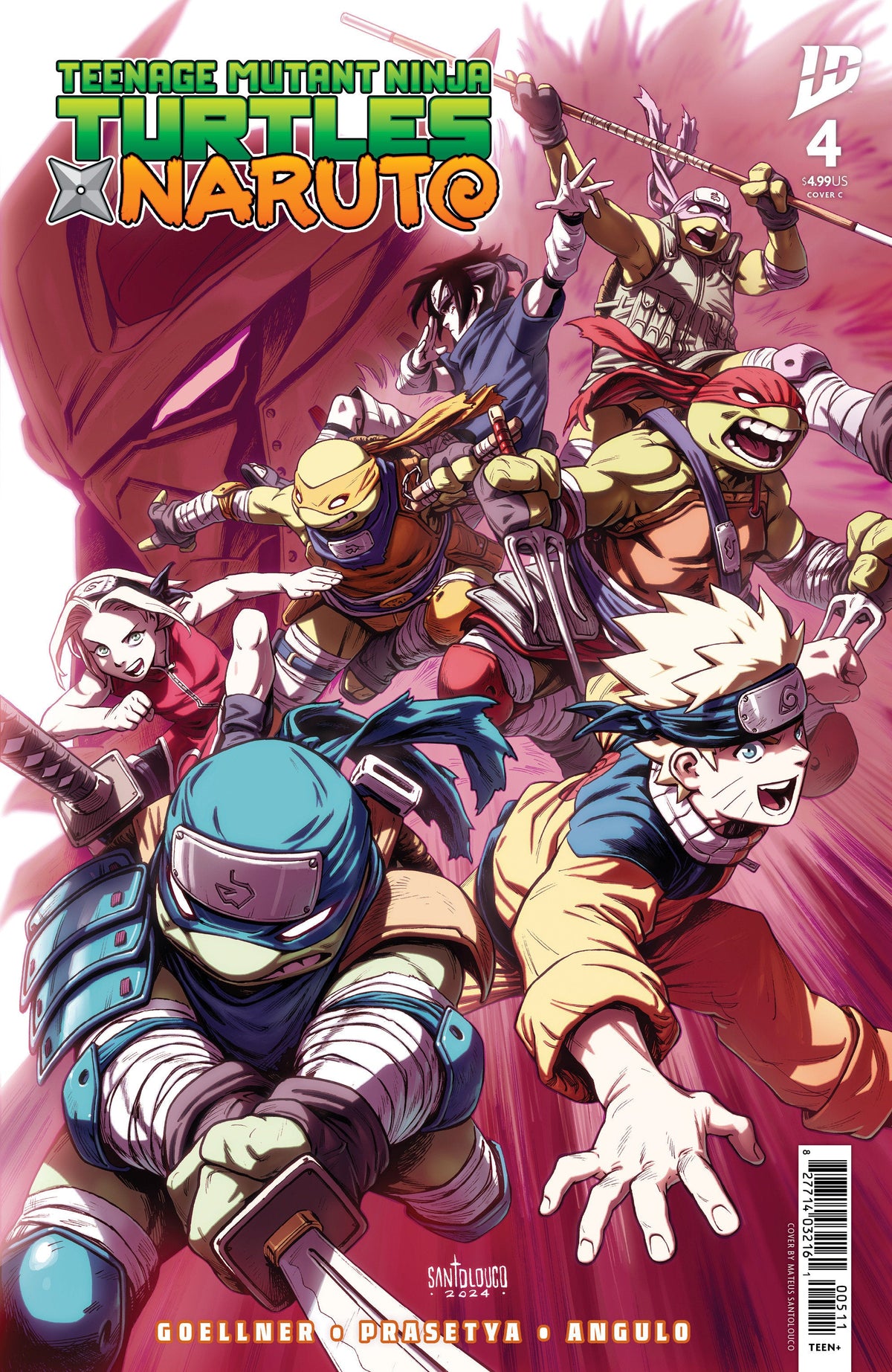 Teenage Mutant Ninja Turtles X Naruto #4 Variant C (Santolouco)