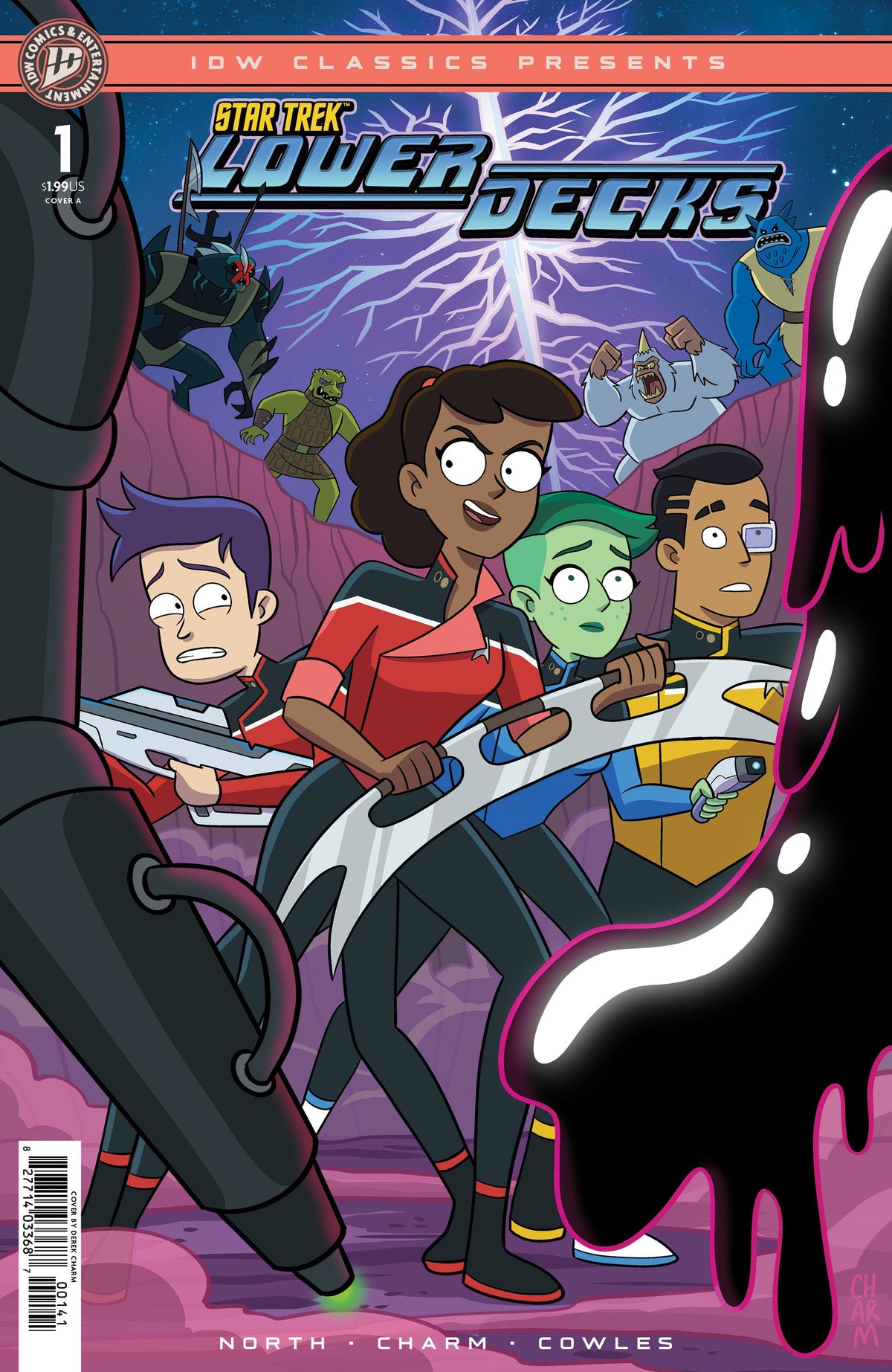 Star Trek: Lower Decks #1: Portada A (Charm) de IDW Classics