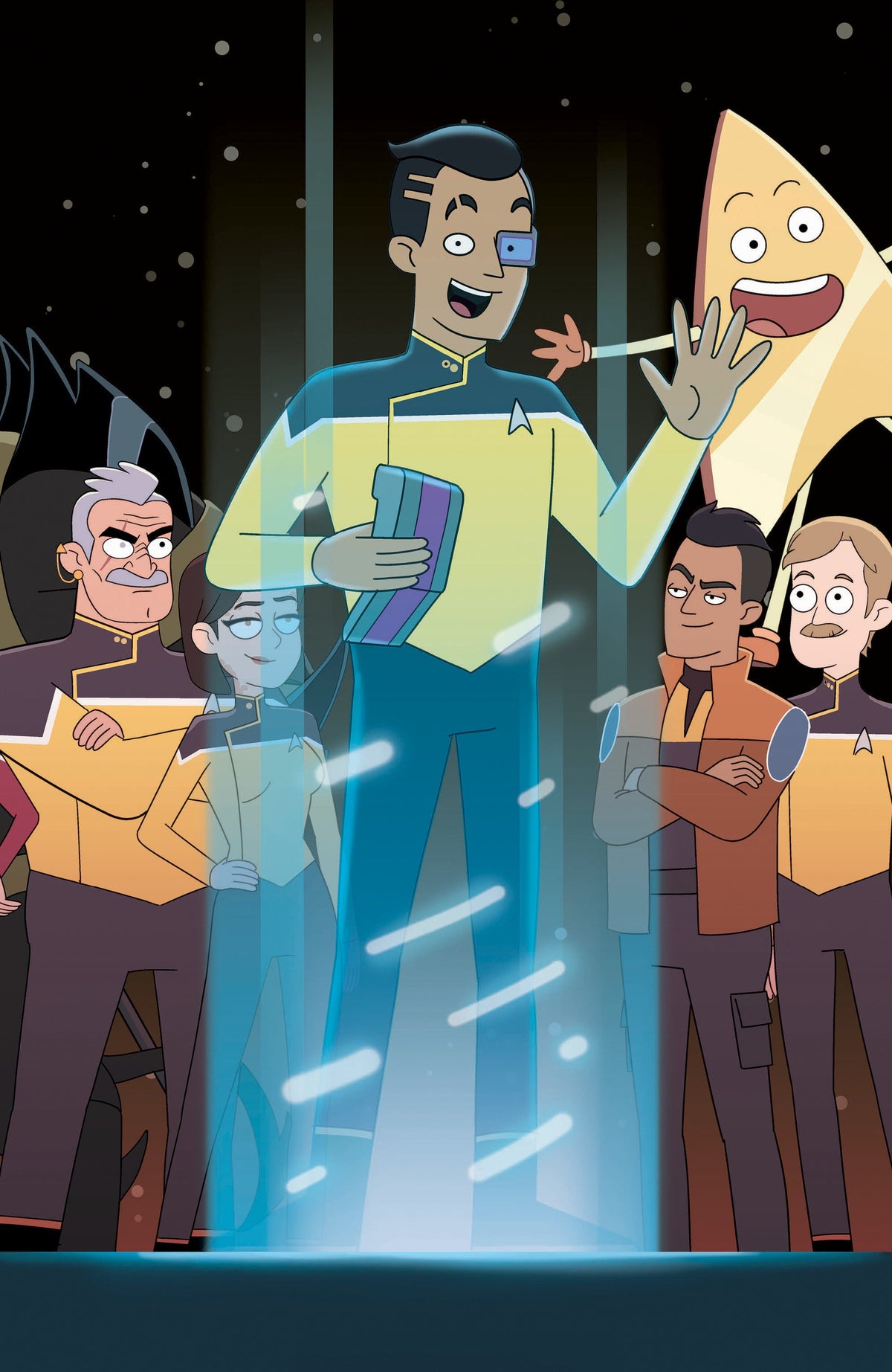 Star Trek: Lower Decks n.º 16 Portada alternativa B (Portada alternativa de conexión de Fenoglio)
