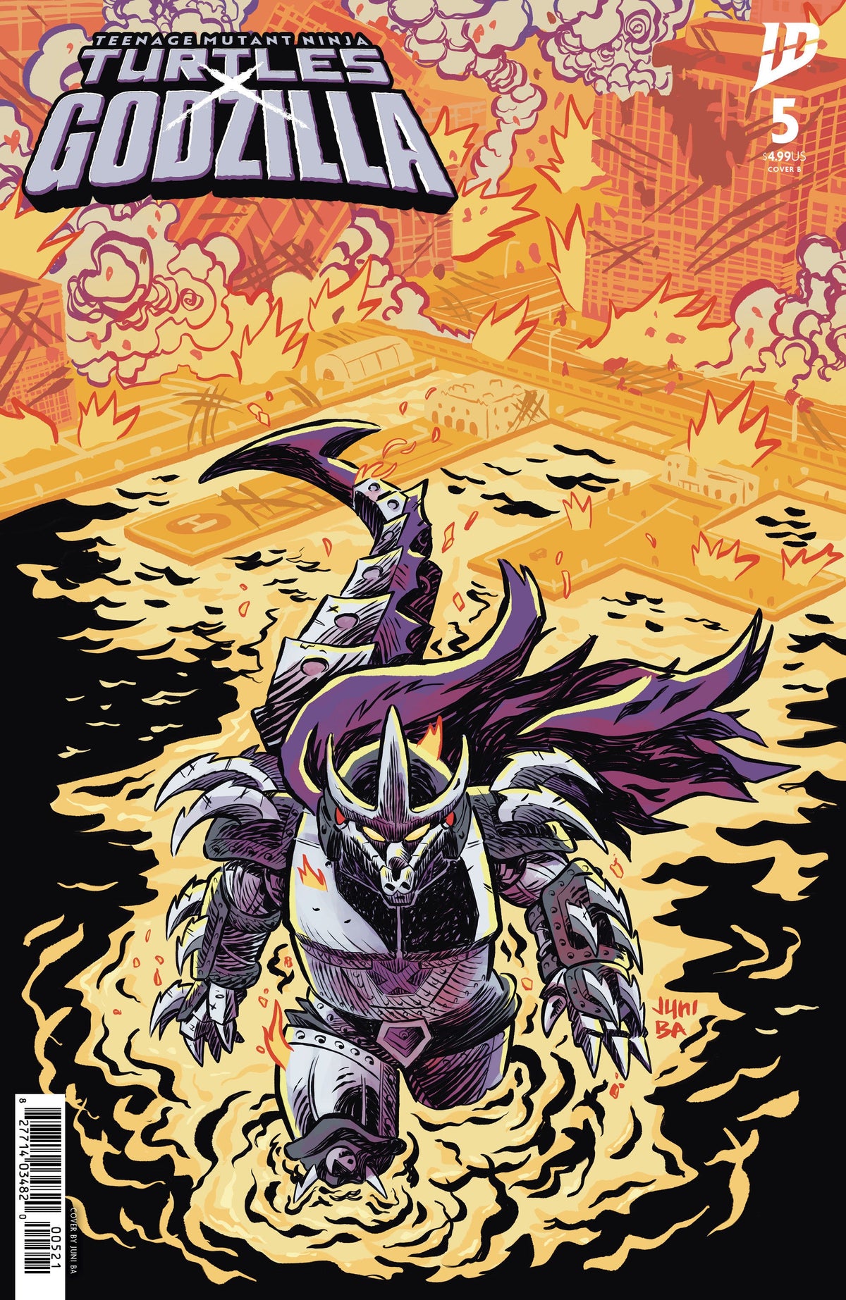 Teenage Mutant Ninja Turtles X Godzilla #5 Portada variante B (Ba)
