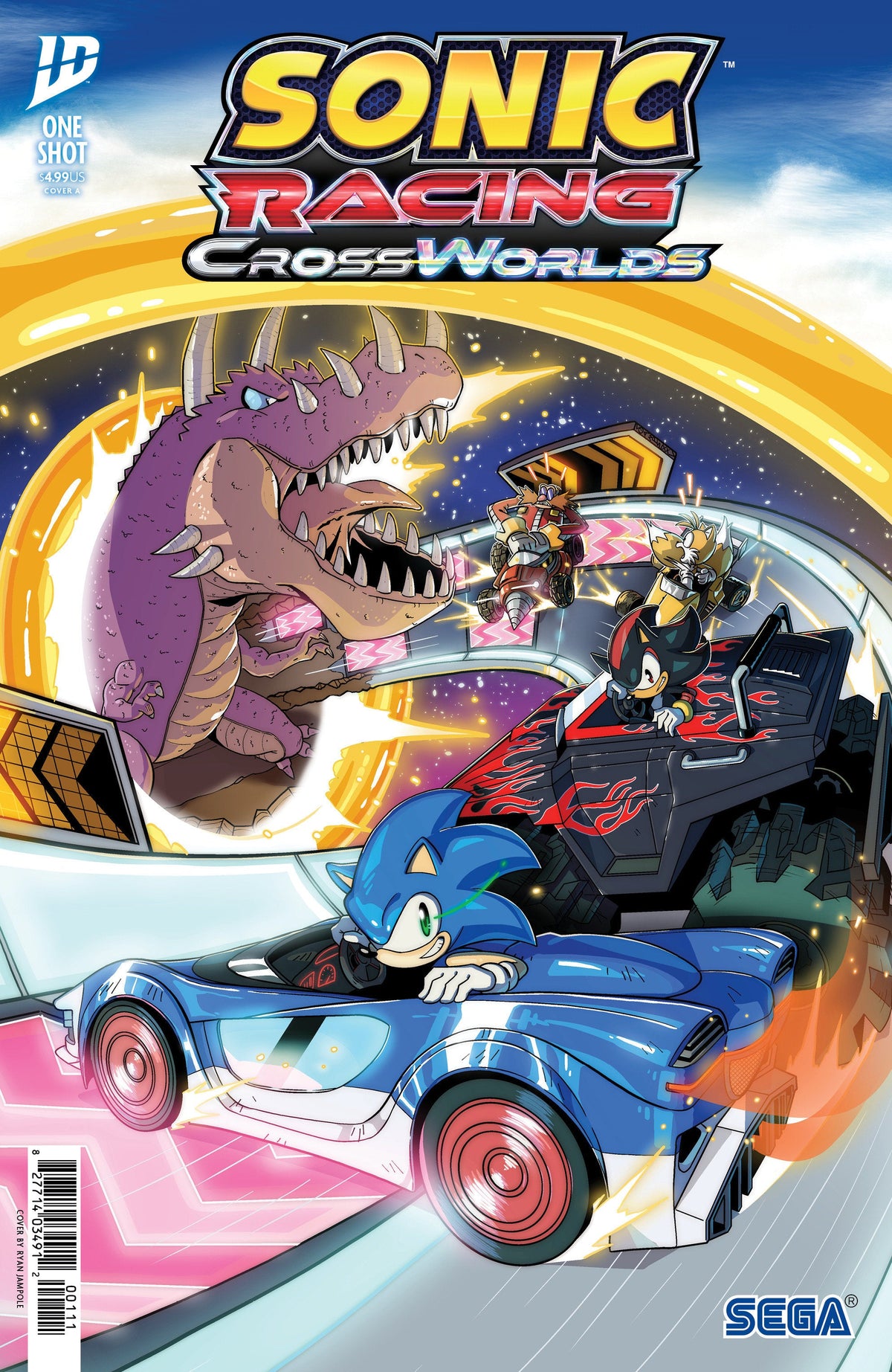 Sonic The Hedgehog: Sonic Racing Cross Worlds Portada A (Jampole)