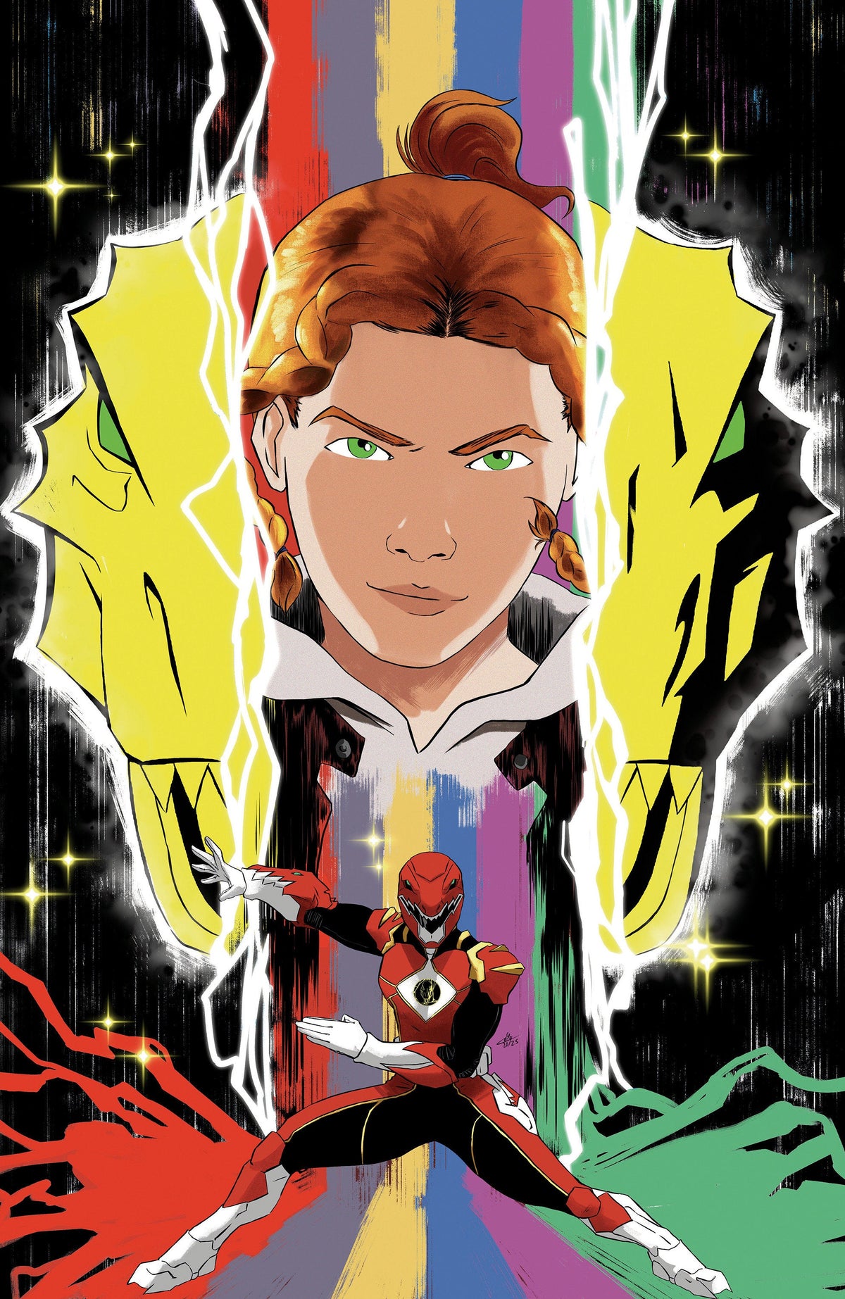 Power Rangers Prime #16 C Edición Variante 1 de 10 (Arte completo, Lockheart)