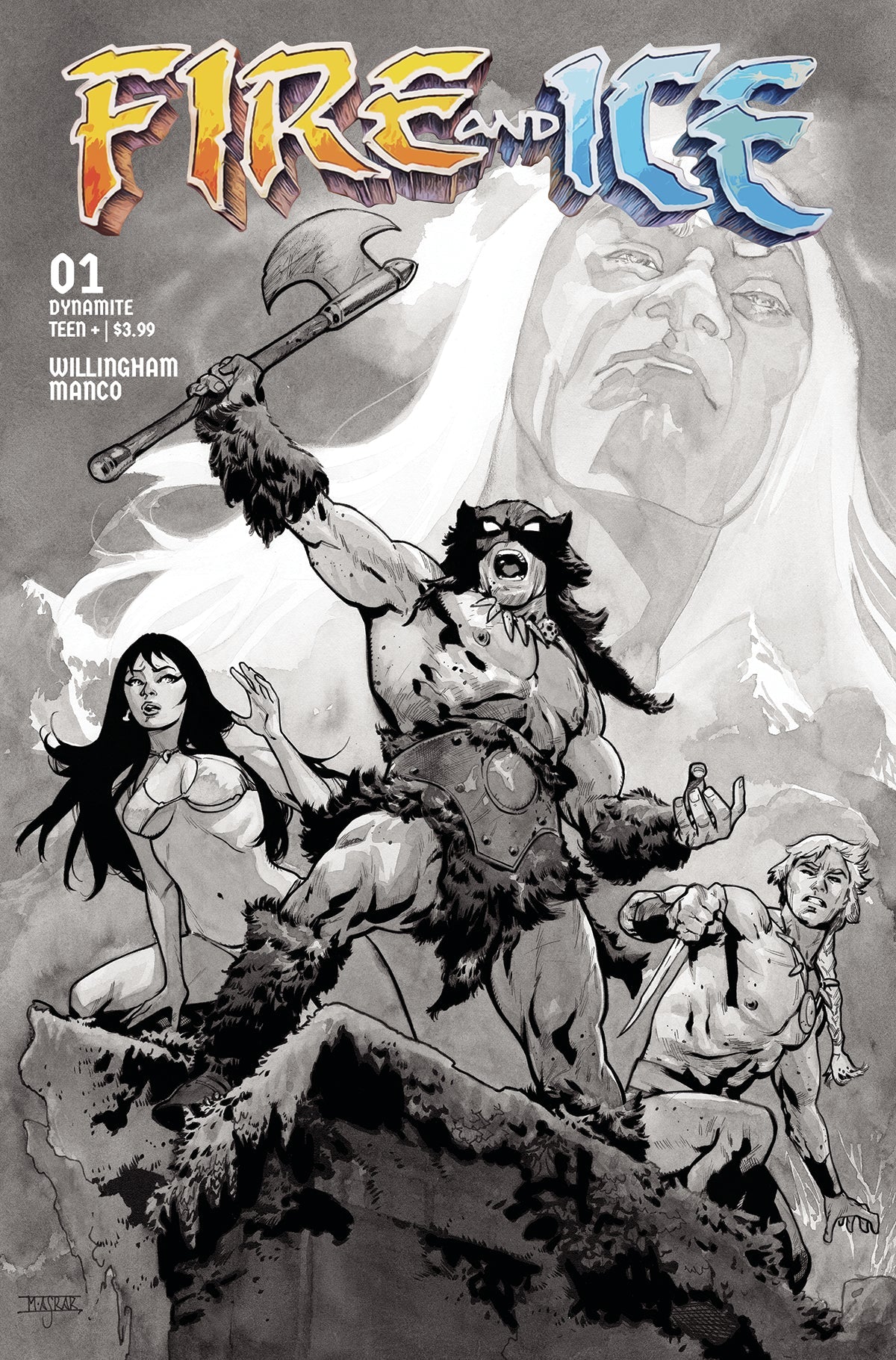 Fire And Ice #1 I 1:15 Mahmud Asrar B&amp;W Variant (08/02/2023) Dynamite