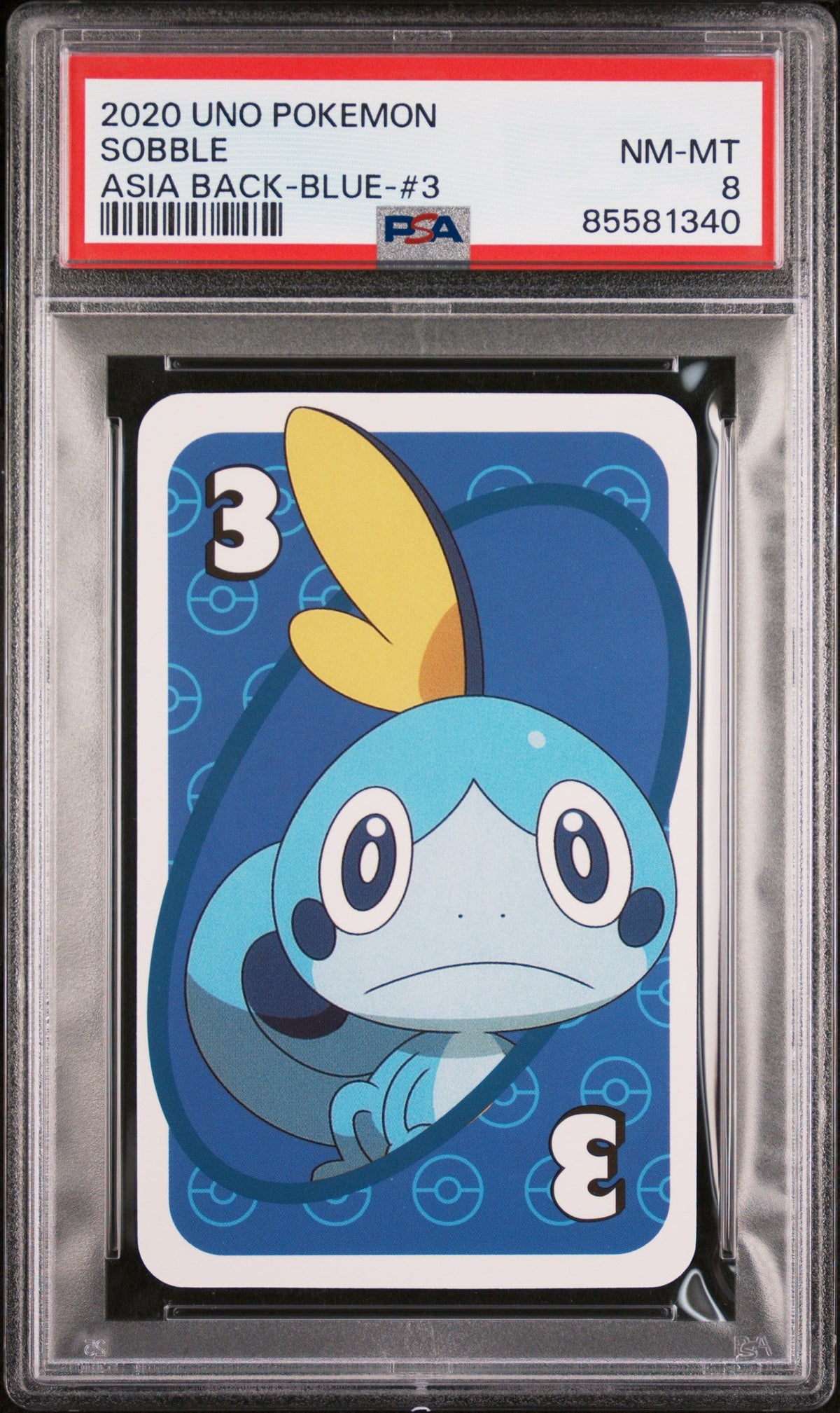 2020 UNO POKEMON SOBBLE  -  PSA  8