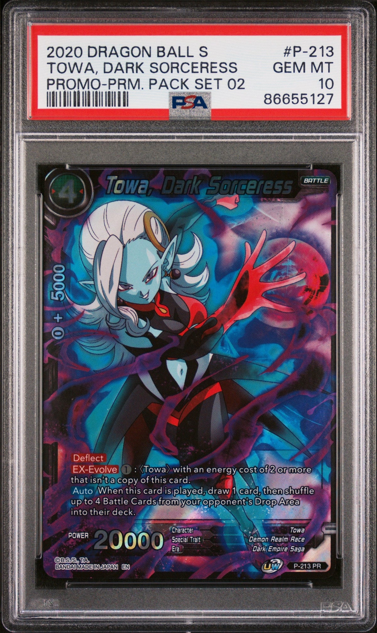 2020 DRAGON BALL SUPER TOWA, DARK SORCERESS #P-213 - PSA 10