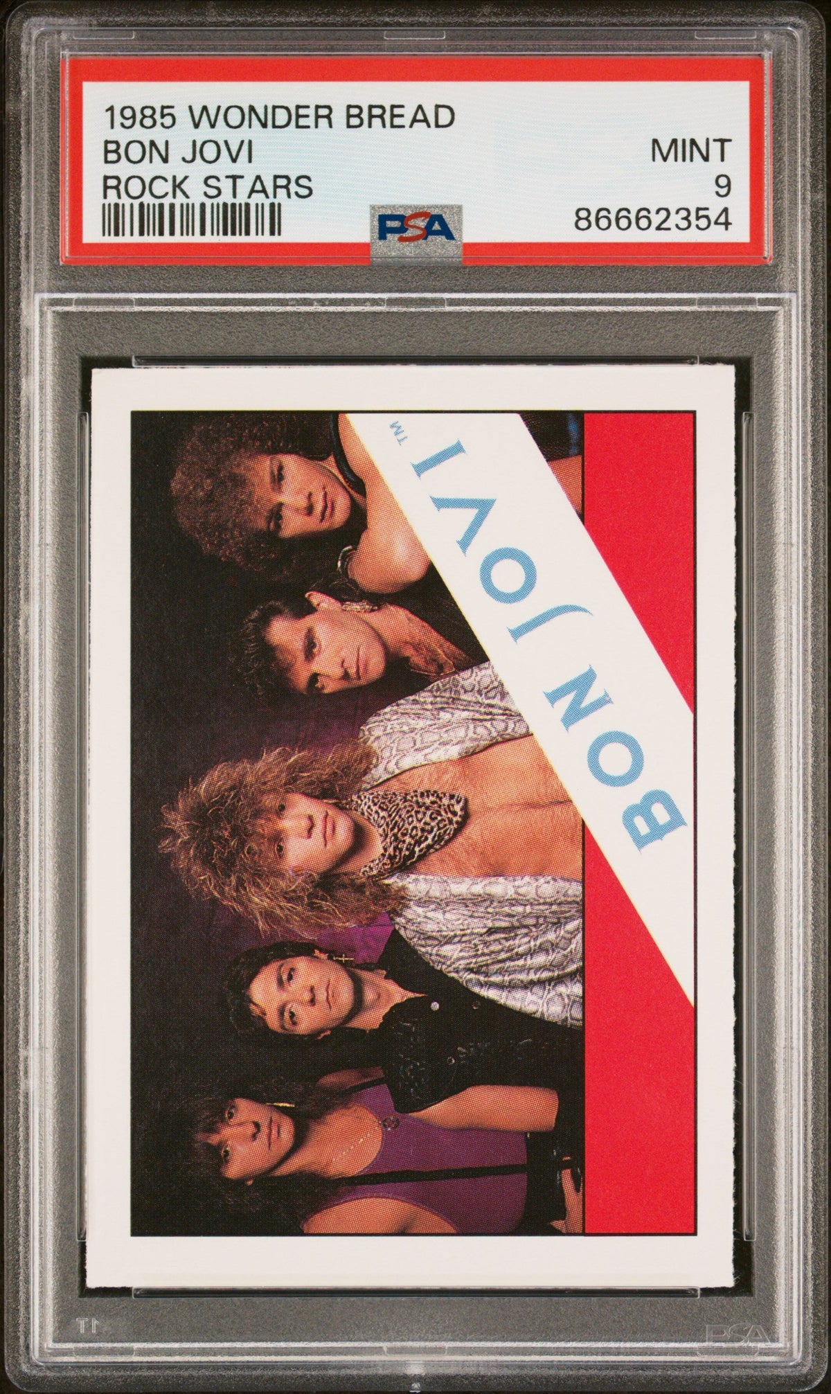 1985 WONDER BREAD ROCK STARS BON JOVI ROCK STARS # - PSA 9