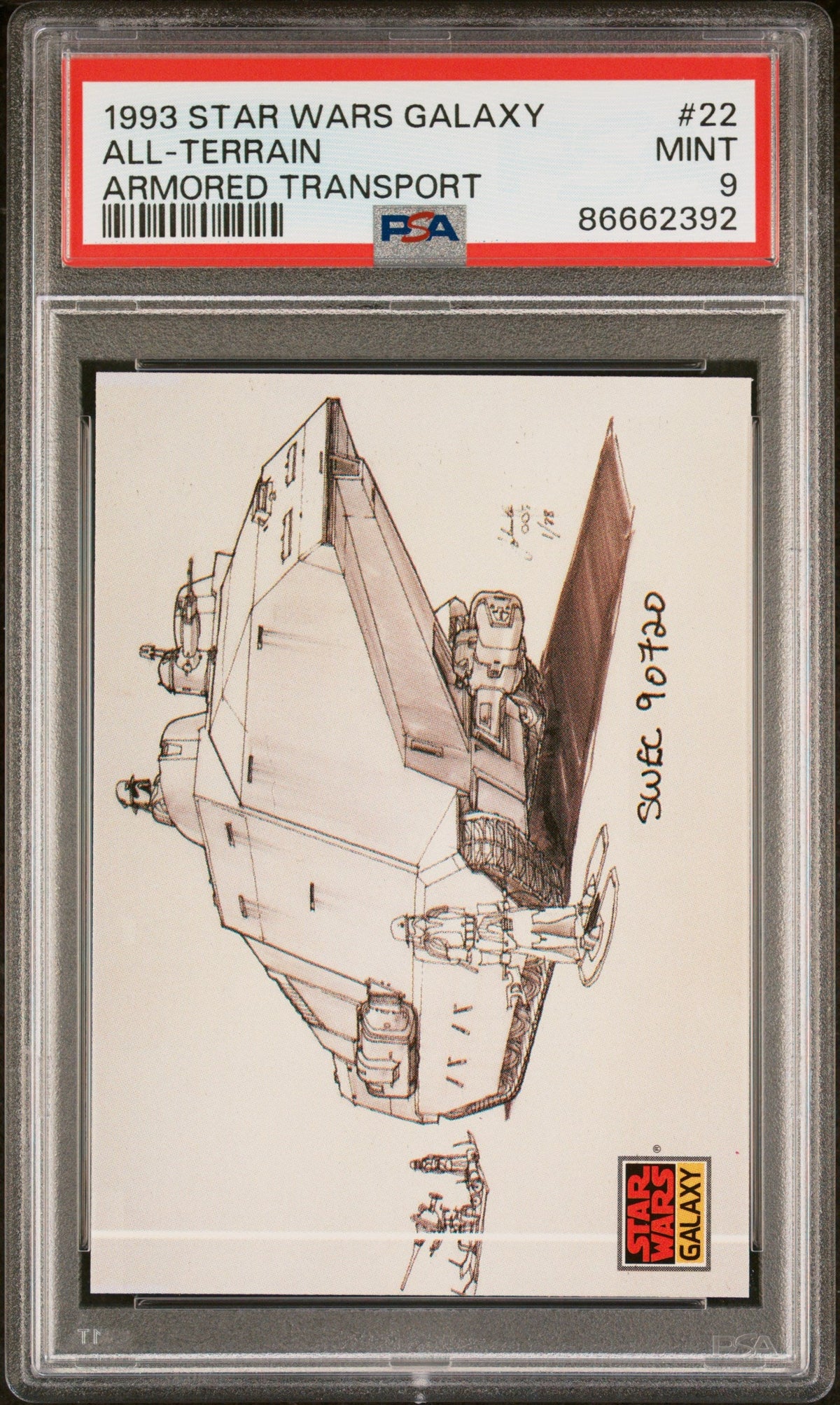 1993 STAR WARS GALAXY ALL-TERRAIN ARMORED TRANSPORT #22 - PSA 9