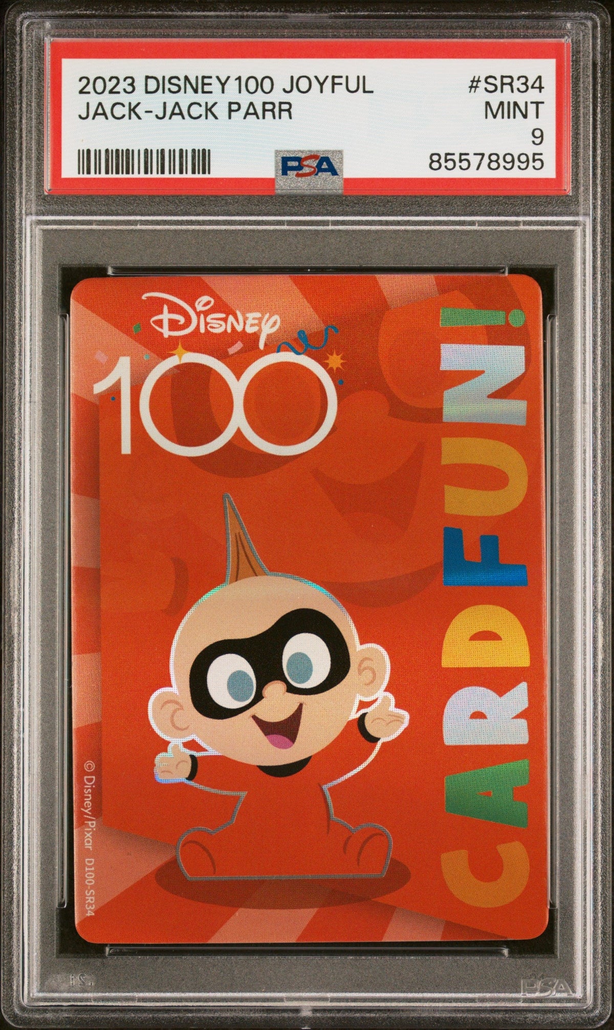 2023 CARD FUN DISNEY 100 JOYFUL JACK JACK PARR SR34 PSA 9