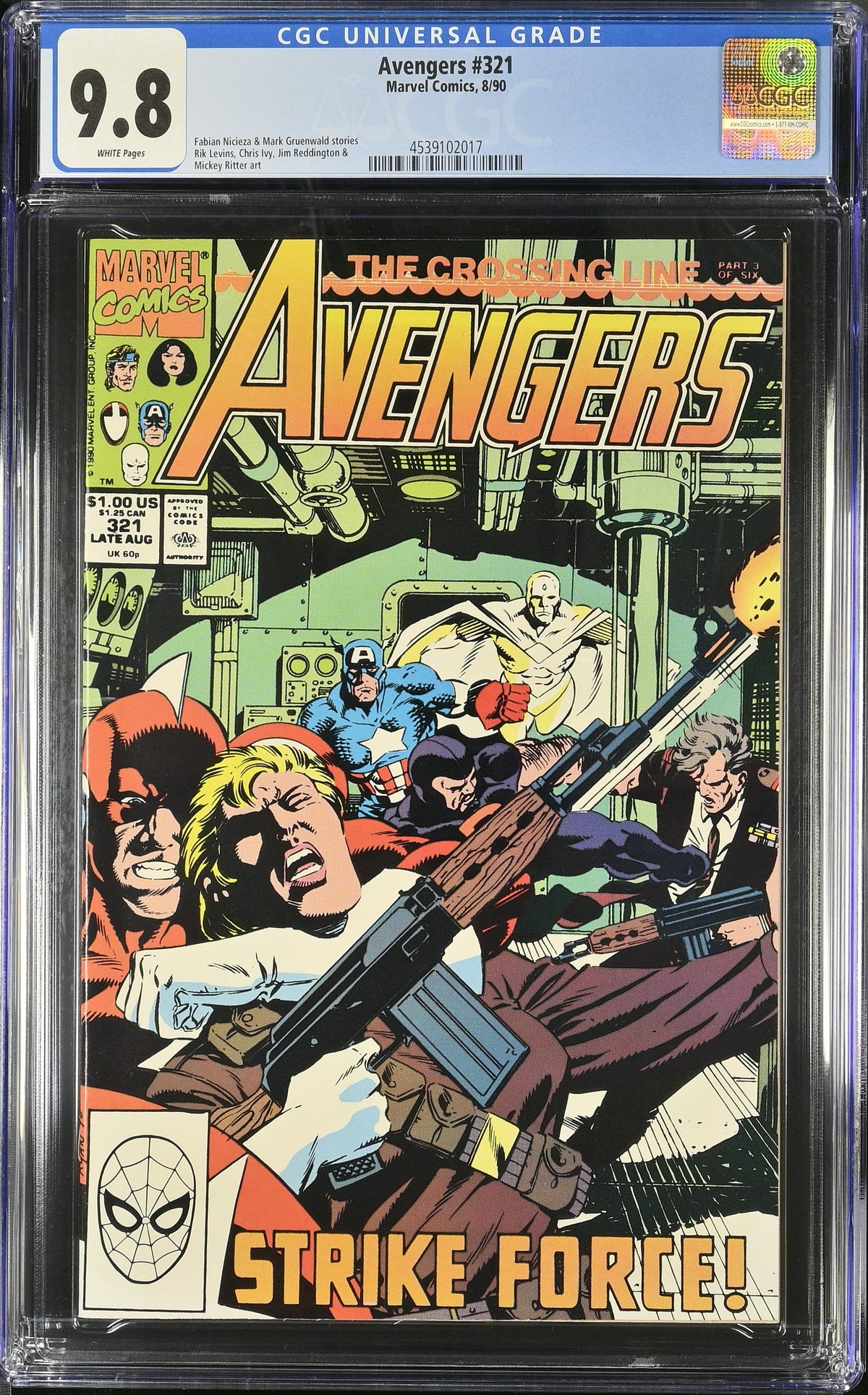 Avengers #321 (8/90) Graded CGC 9.8