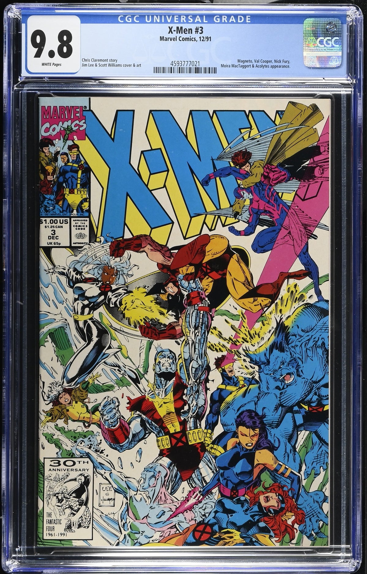 X-Men #3 (12/91) Graded CGC 9.8