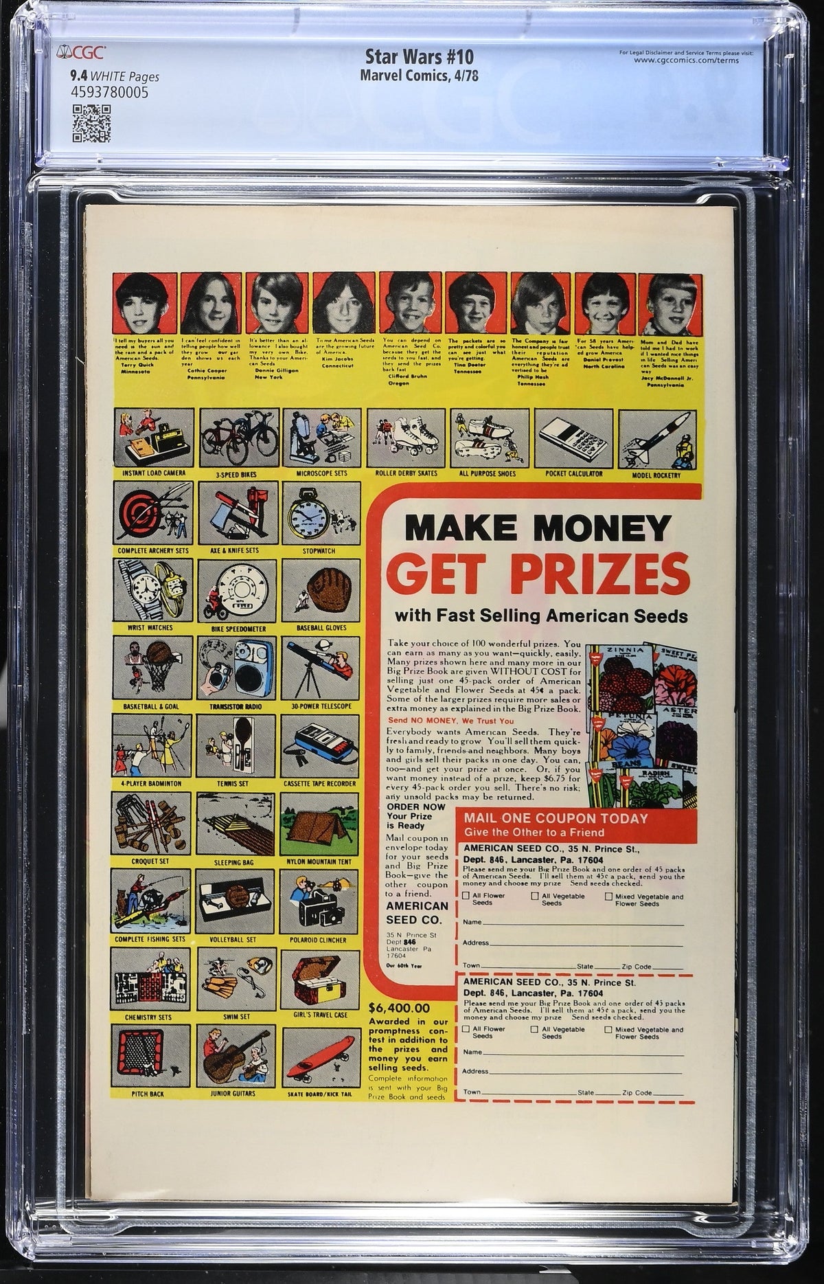 Star Wars #10 (4/78) Graded CGC 9.4
