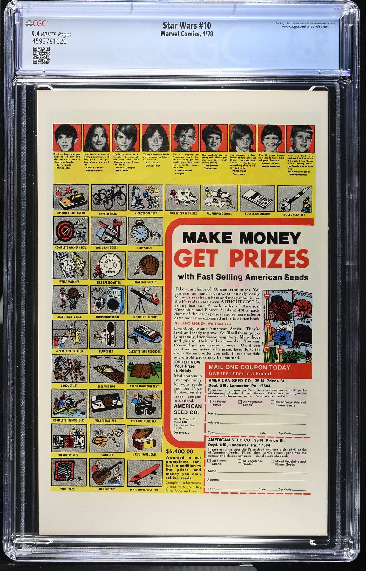 Star Wars #10 (4/78) Graded CGC 9.4