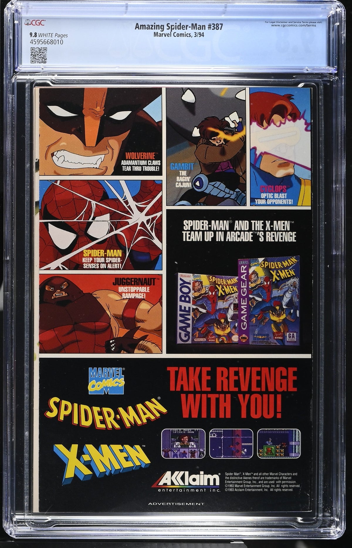 Amazing Spider-Man #387 (3/94) Graded CGC 9.8