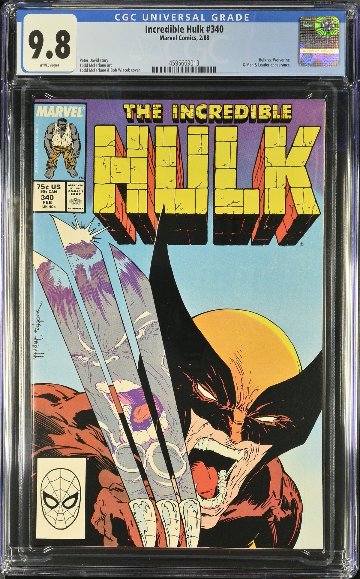 Incredible Hulk #340 (2/88) Graded CGC 9.8