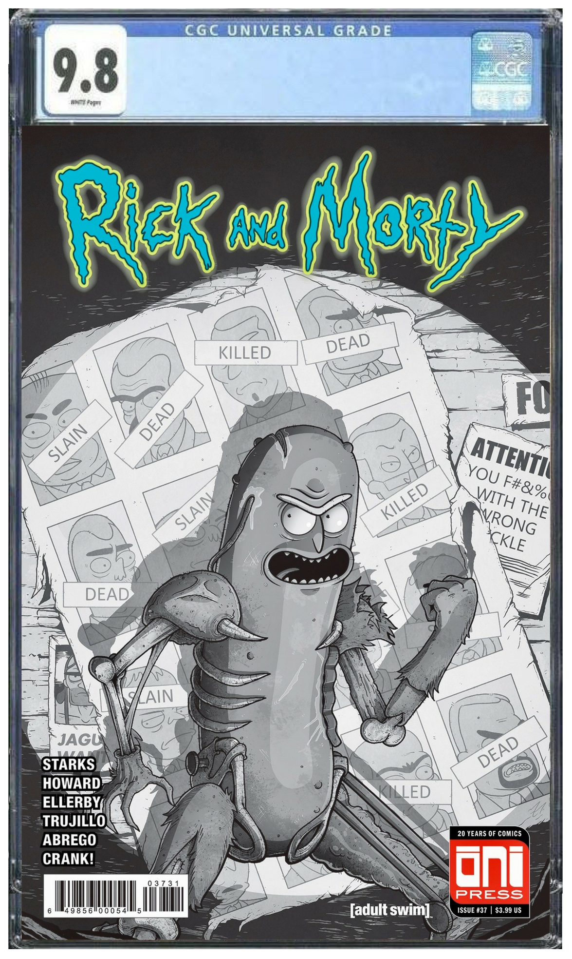 Rick And Morty 37 Oni 2018 Mike Vasquez Pickle Rick Uncanny X-Men 141 Homage B&amp;W Variant (04/25/2018)