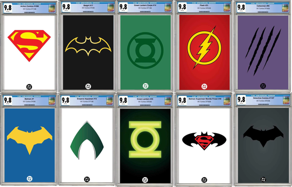 DC Symbol Card Stock Variant Covers – 20 Comic Bundle CGC 9.8 - Dad's ...