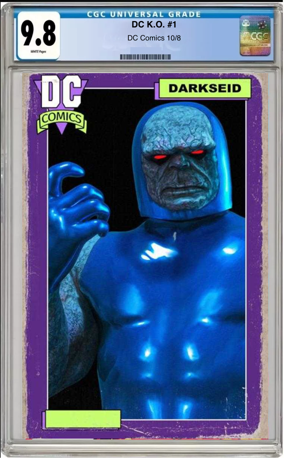 Comic book cover of DC K.O. #1 Mark Spears Cover with CGC grading label.
