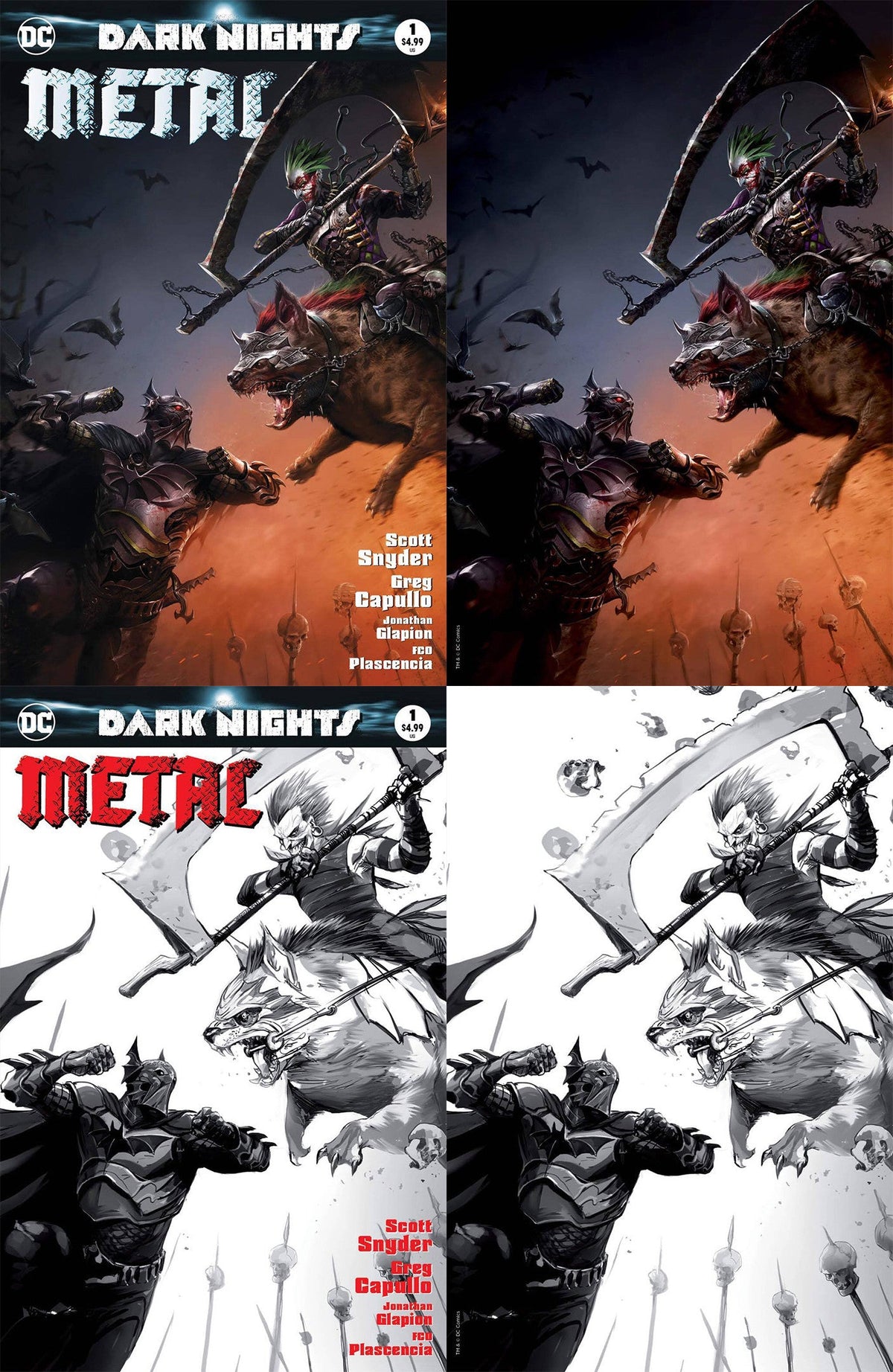 Dark Nights Metal 1 DC 2017 Francesco Mattina Variant Batman Joker