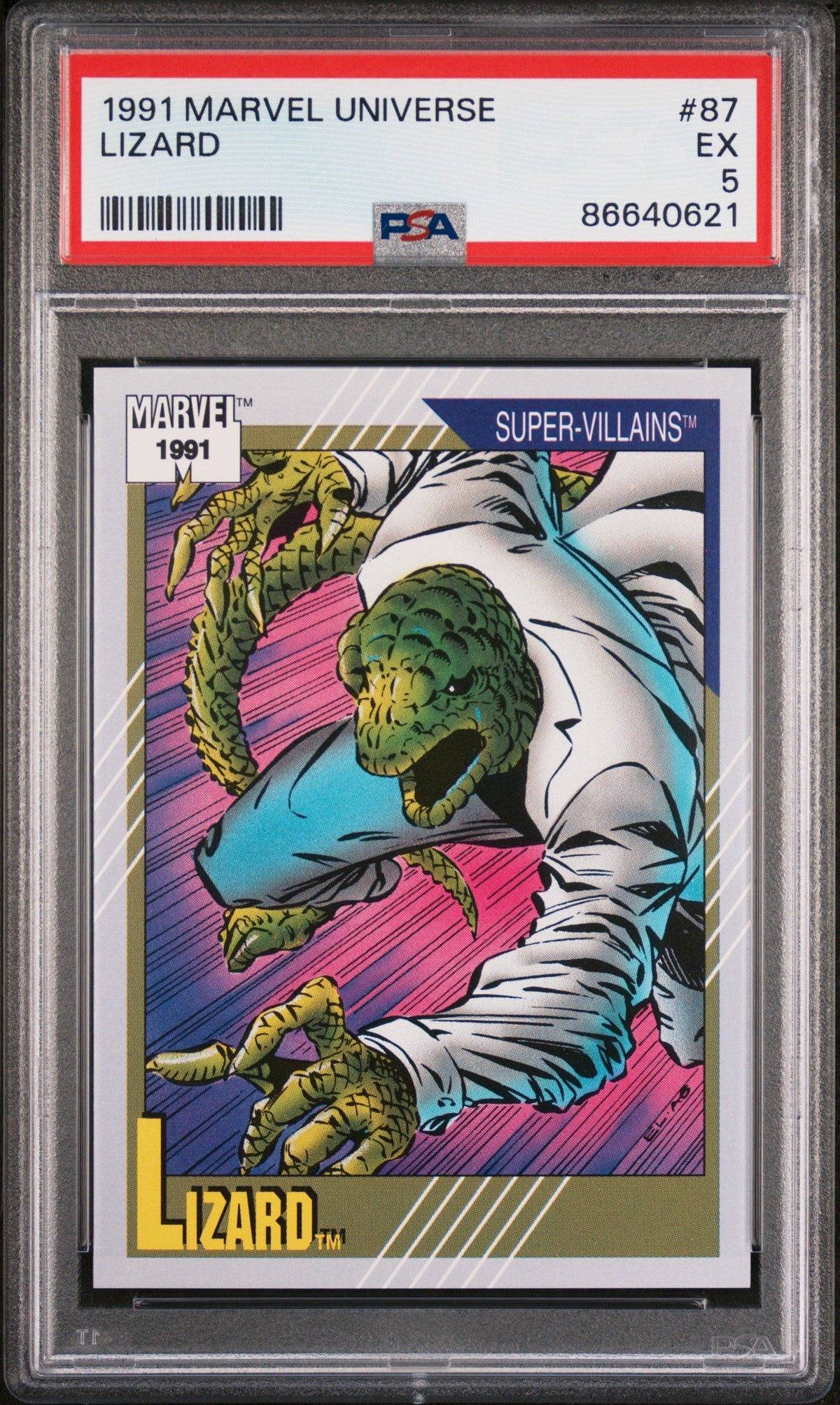 1991 MARVEL UNIVERSE LIZARD  #87 - PSA 5