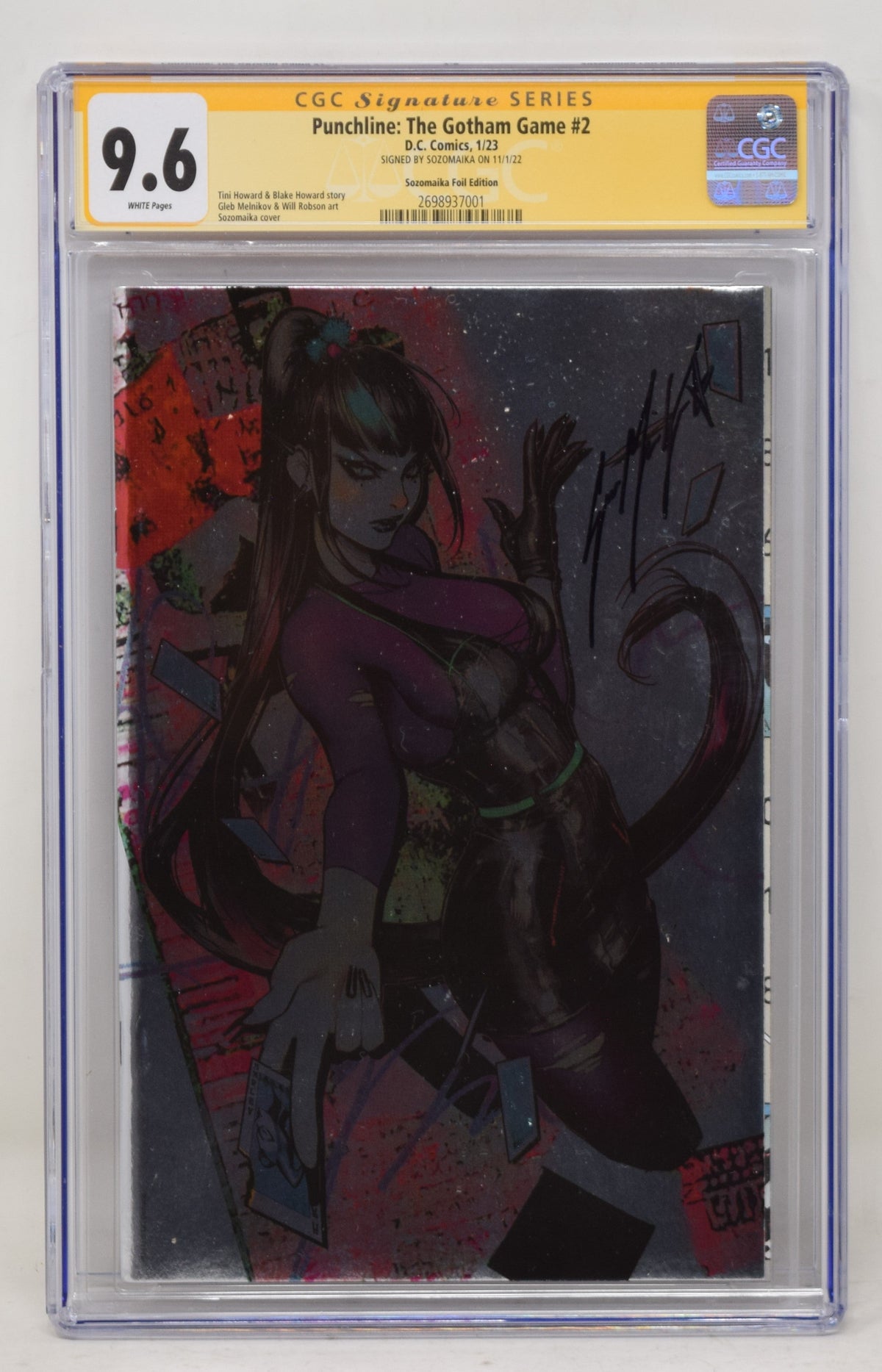 Punchline: The Gotham Game #2 1:100 Foil Sozomaika CGC SS 9.6