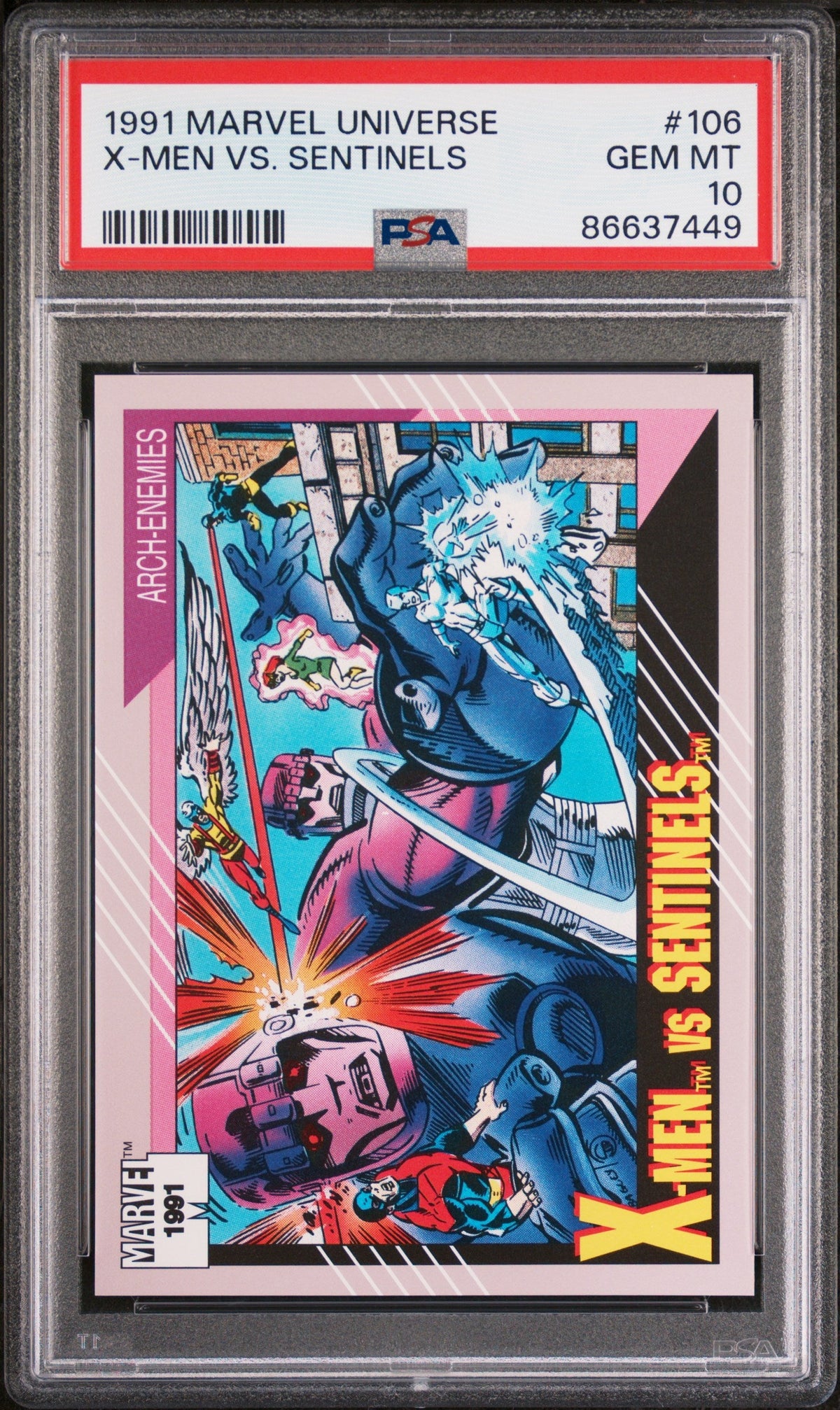 1991 MARVEL UNIVERSE X-MEN VS. SENTINELS  #106 - PSA 10