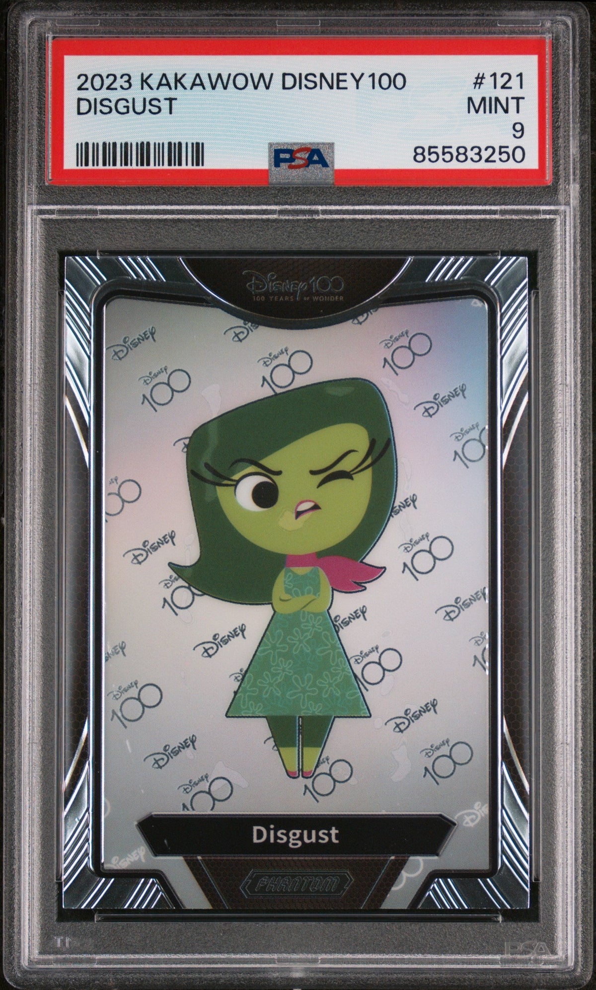 2023 KAKAWOW PHANTOM DISNEY 100 WONDROUS CHARACTER DISGUST 121 PSA 9