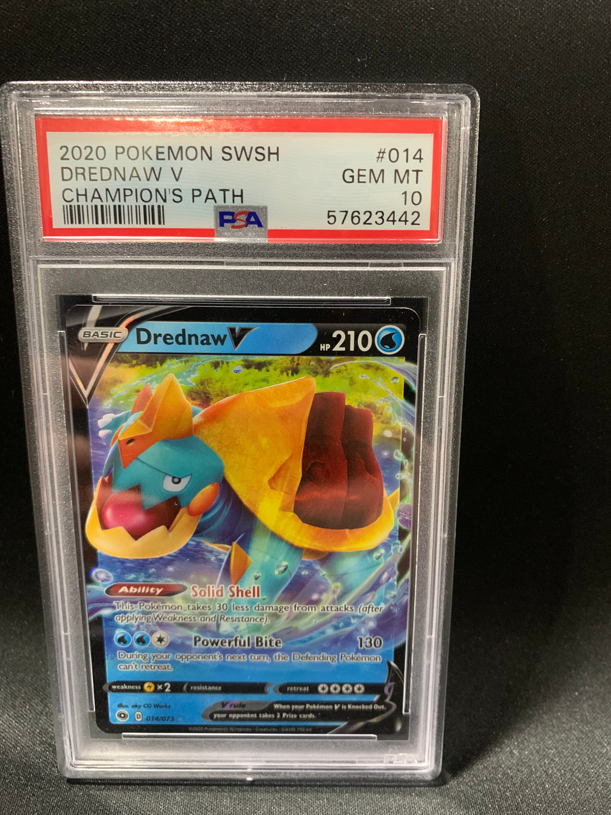 2020 POKEMON SWORD &amp; SHIELD CHAMPION&#39;S PATH DREDNAW V #14 - PSA GEM MT 10