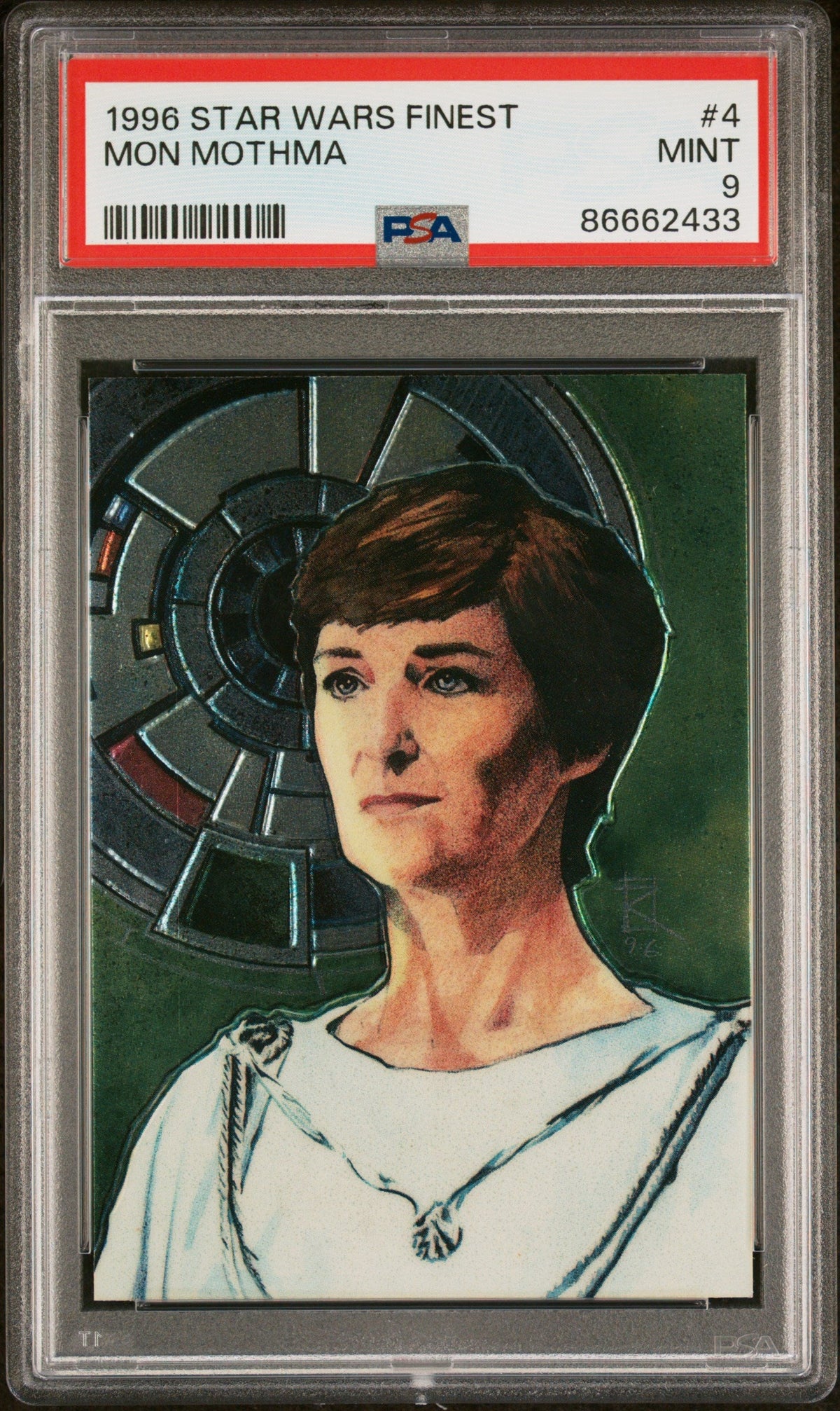 1996 STAR WARS FINEST MON MOTHMA  #4 - PSA 9