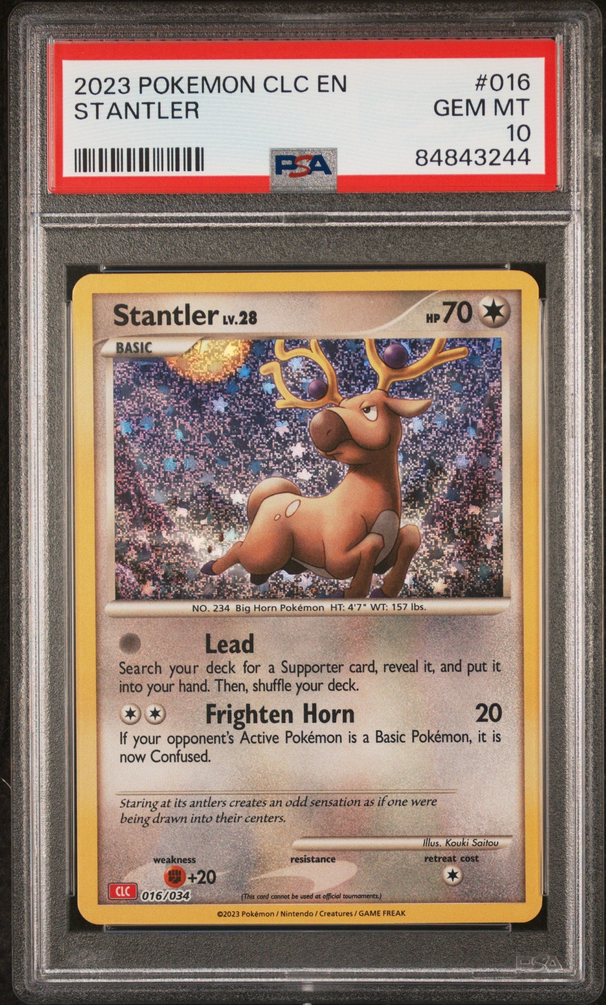 2023 POKEMON CHARIZARD &amp; HO-OH ex DECK STANTLER #16 PSA 10