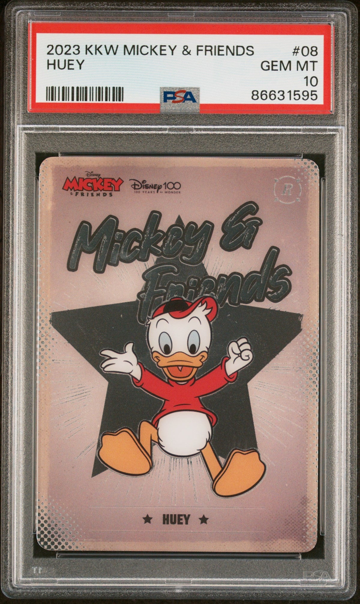 2023 KAKAWOW HOTBOX MICKEY &amp; FRIENDS CHEERFUL TIMES HUEY 8 PSA 10