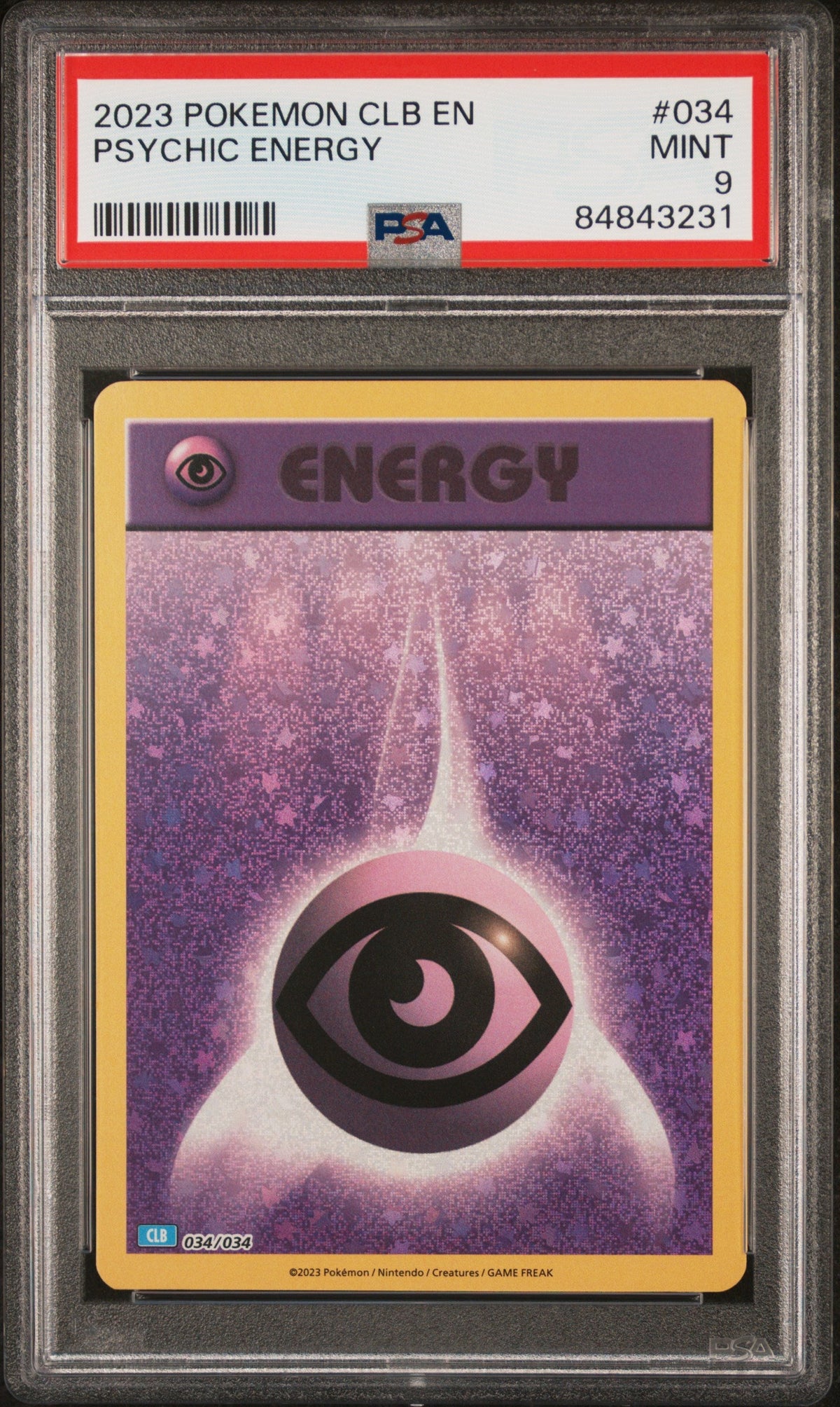 2023 POKEMON BLASTOISE &amp; SUICUNE ex DECK PSYCHIC ENERGY #34 PSA 9