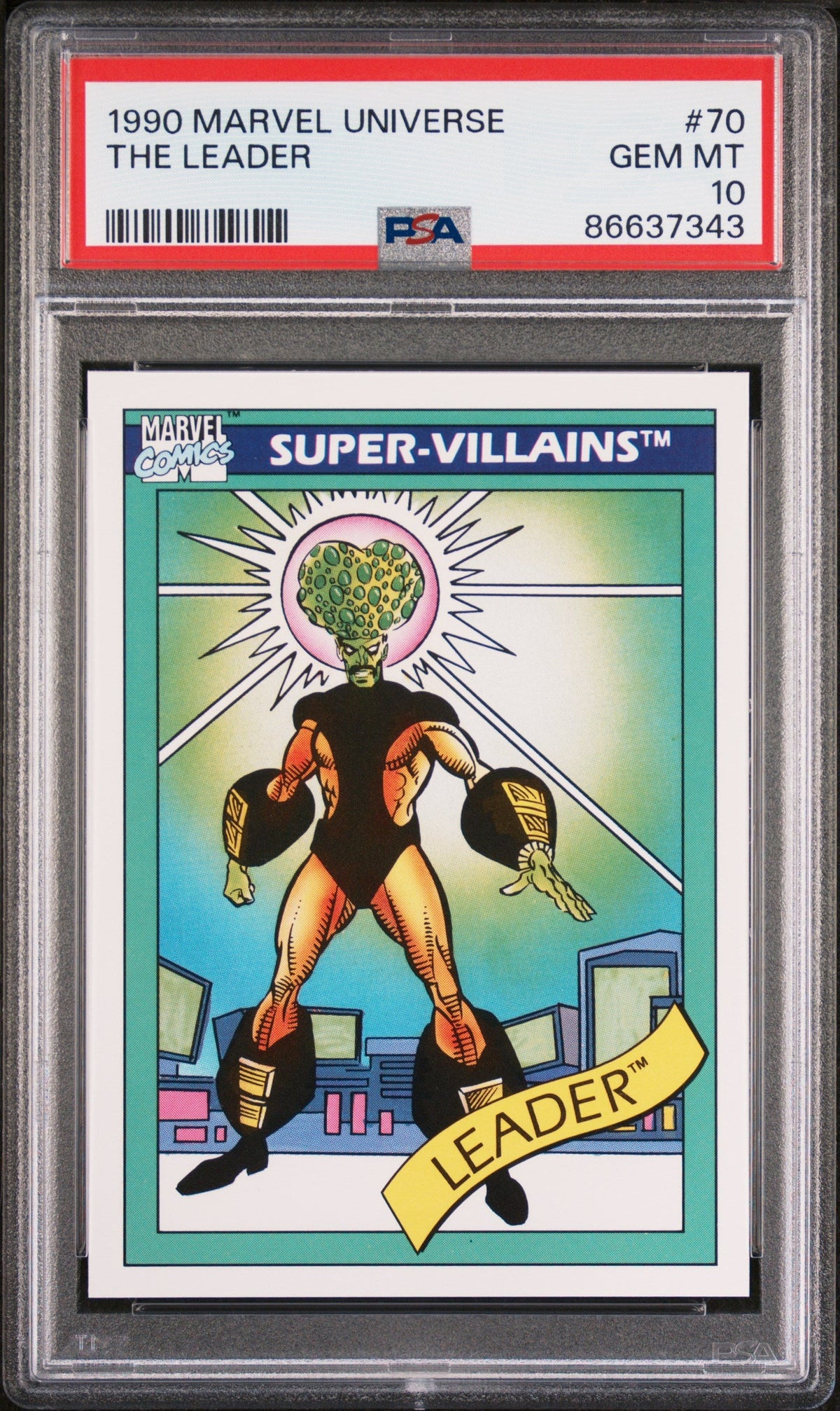 1990 MARVEL UNIVERSE THE LEADER  #70 - PSA 10