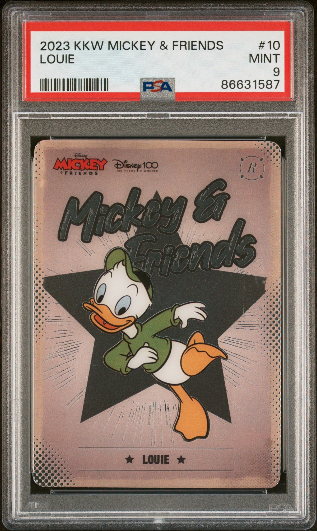 2023 KAKAWOW HOTBOX MICKEY &amp; FRIENDS CHEERFUL TIMES LOUIE 10 PSA 9