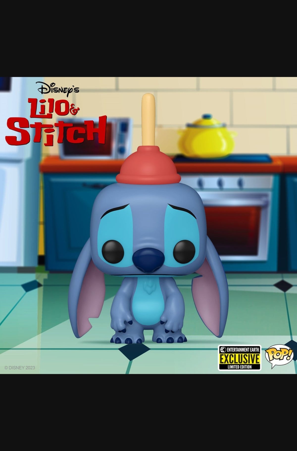 Lilo &amp; Stitch Stitch with Plunger Funko Pop! Vinyl Figure #1354 - Entertainment Earth Exclusive