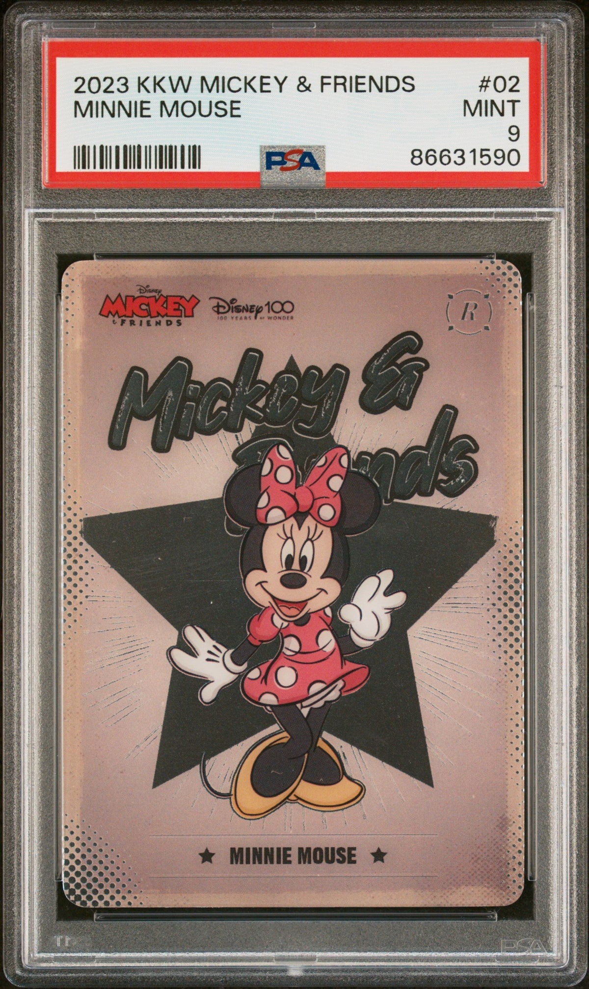 2023 KAKAWOW HOTBOX MICKEY &amp; FRIENDS CHEERFUL TIMES MINNIE MOUSE 2 PSA 9